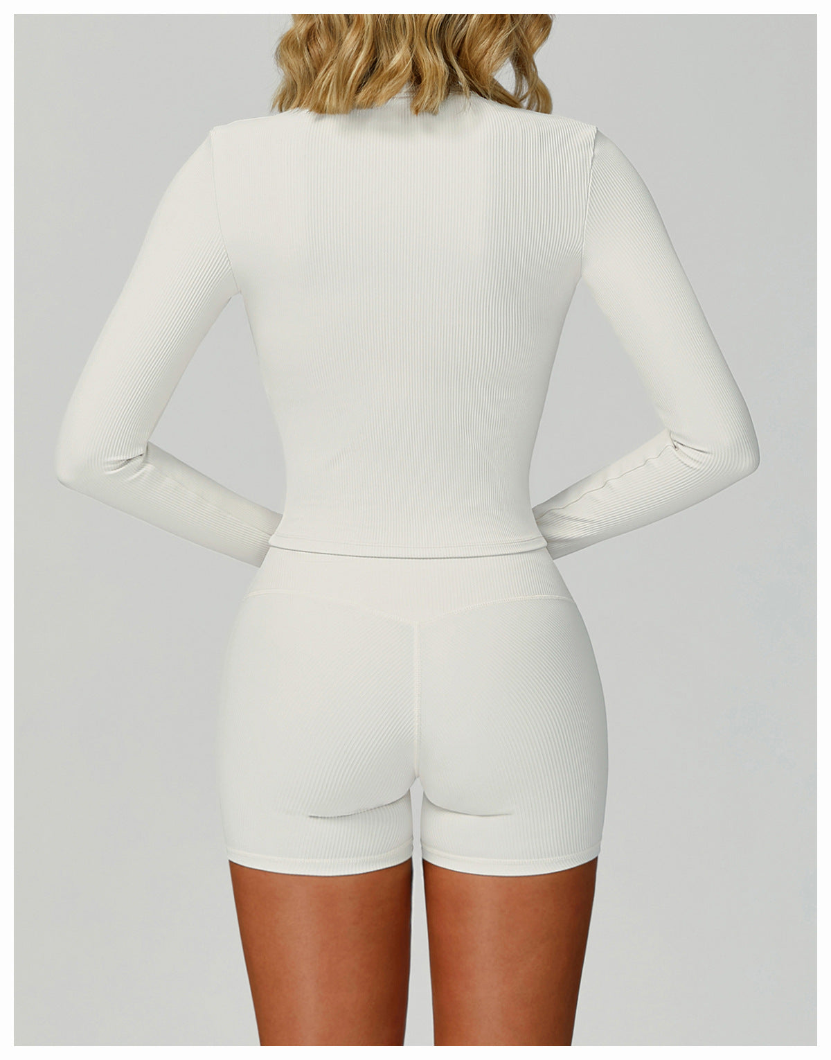 Sollinarry Thread Stand up Collar Slim Fit Yoga Jacket Slimming Outdoor Windproof Top Running Sports Fitness Jacket