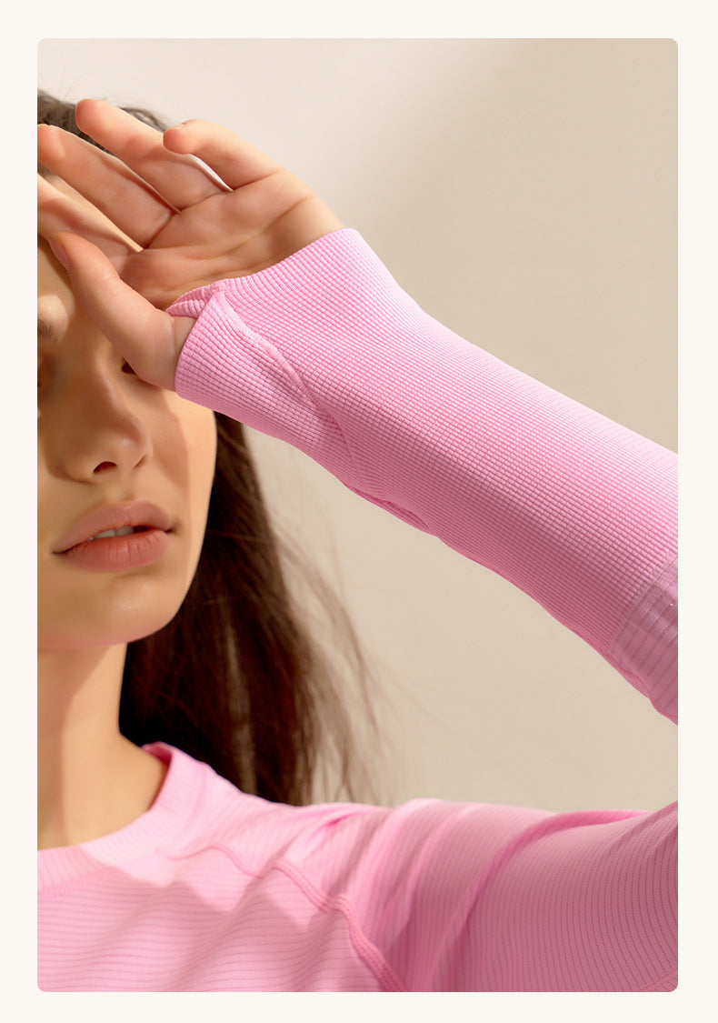 Yoga Clothes Women Spring Summer Sports Long Sleeve Pilates Training Quick Drying Running Fitness Clothes