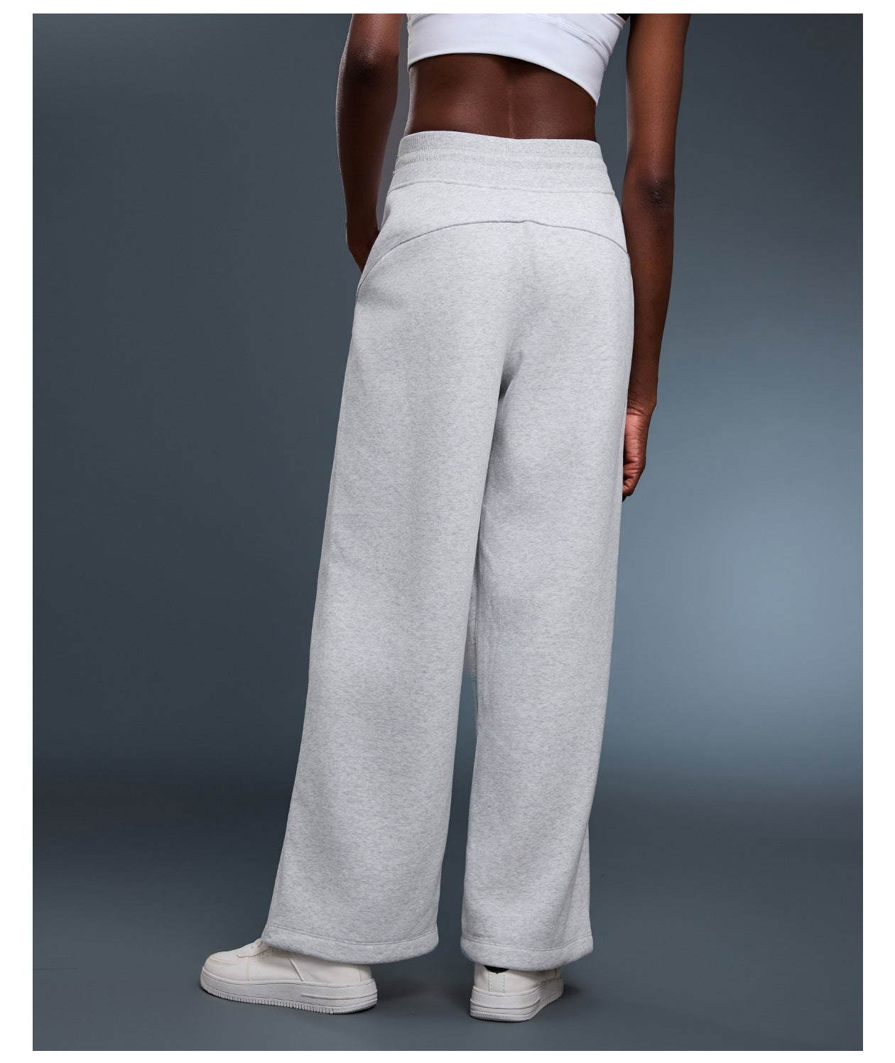 Autumn Winter Casual Pants Women Thermal Windproof Ankle Tied Sweatpants Loose Straight Slimming Sports Trousers
