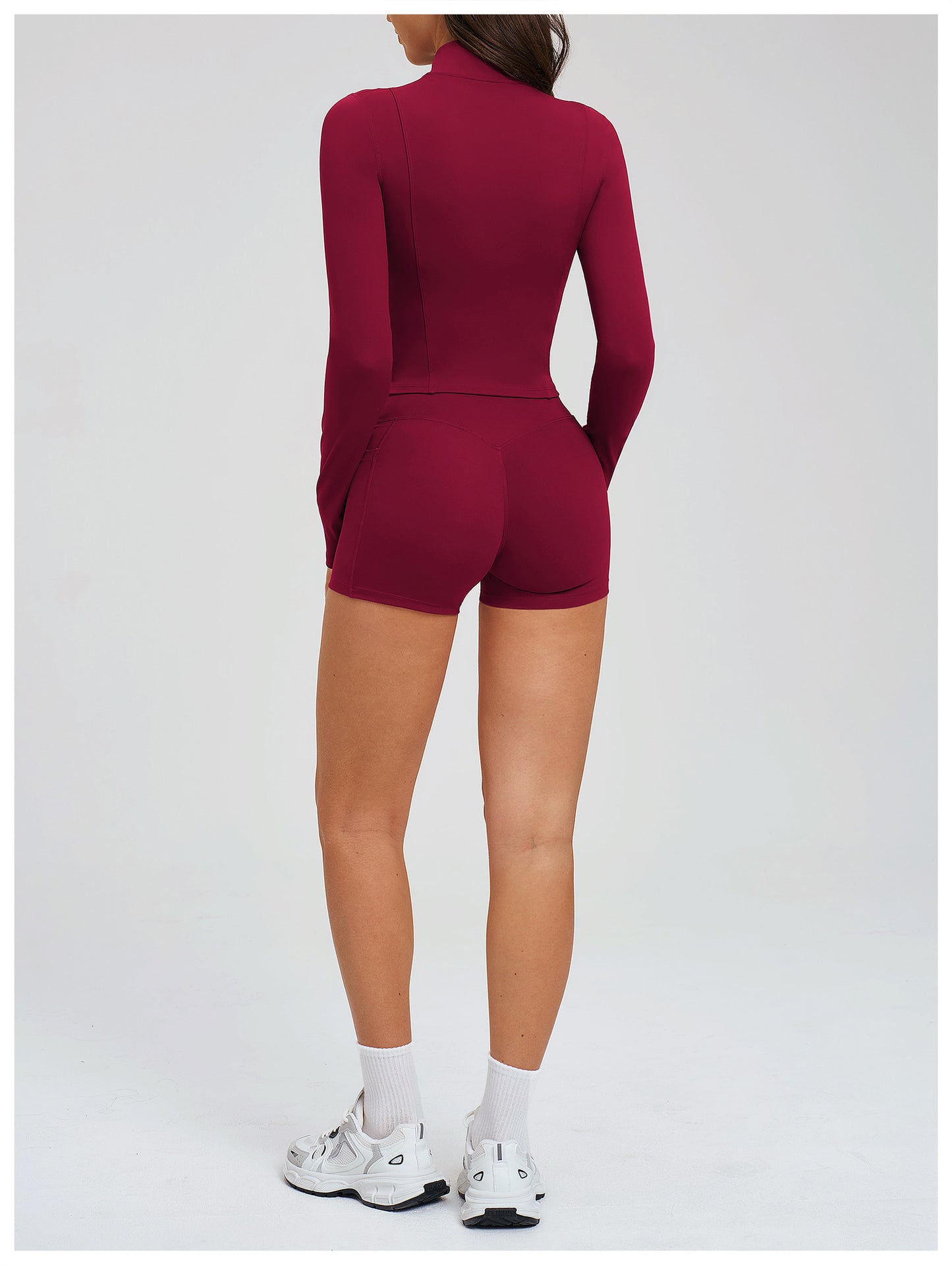 Nude Feel Casual Workout Women Outdoor Running Sports Three Piece Set