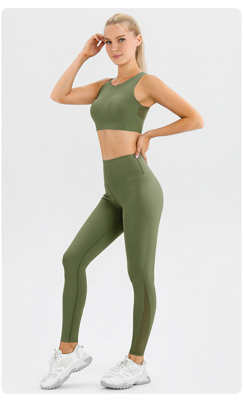 Nude Feel Seamless Fit Yoga Pants High Waist Tight Hip Raise Fitness Pants Quick Drying Running Exercise Pants