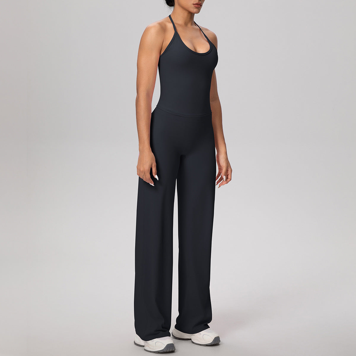 Cloud Sense Lace Strap Yoga Vest Fitness Pants Running Baggy Straight Trousers Fitness Yoga Wear Suit Women