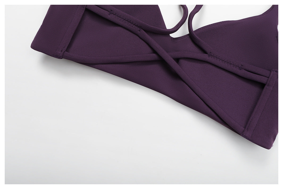 Cloud Sense Yoga Bra Quick-Drying Cross Back High Strength Workout Clothes Casual Running Exercise Underwear