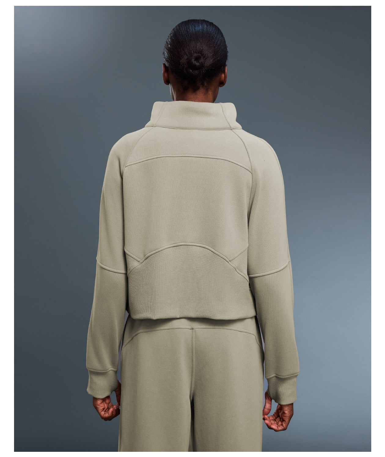 Sports Sweater Women Autumn Winter Fleece lined Half Open Zipper Turtleneck Pullover Outer Wear Warm Jacket