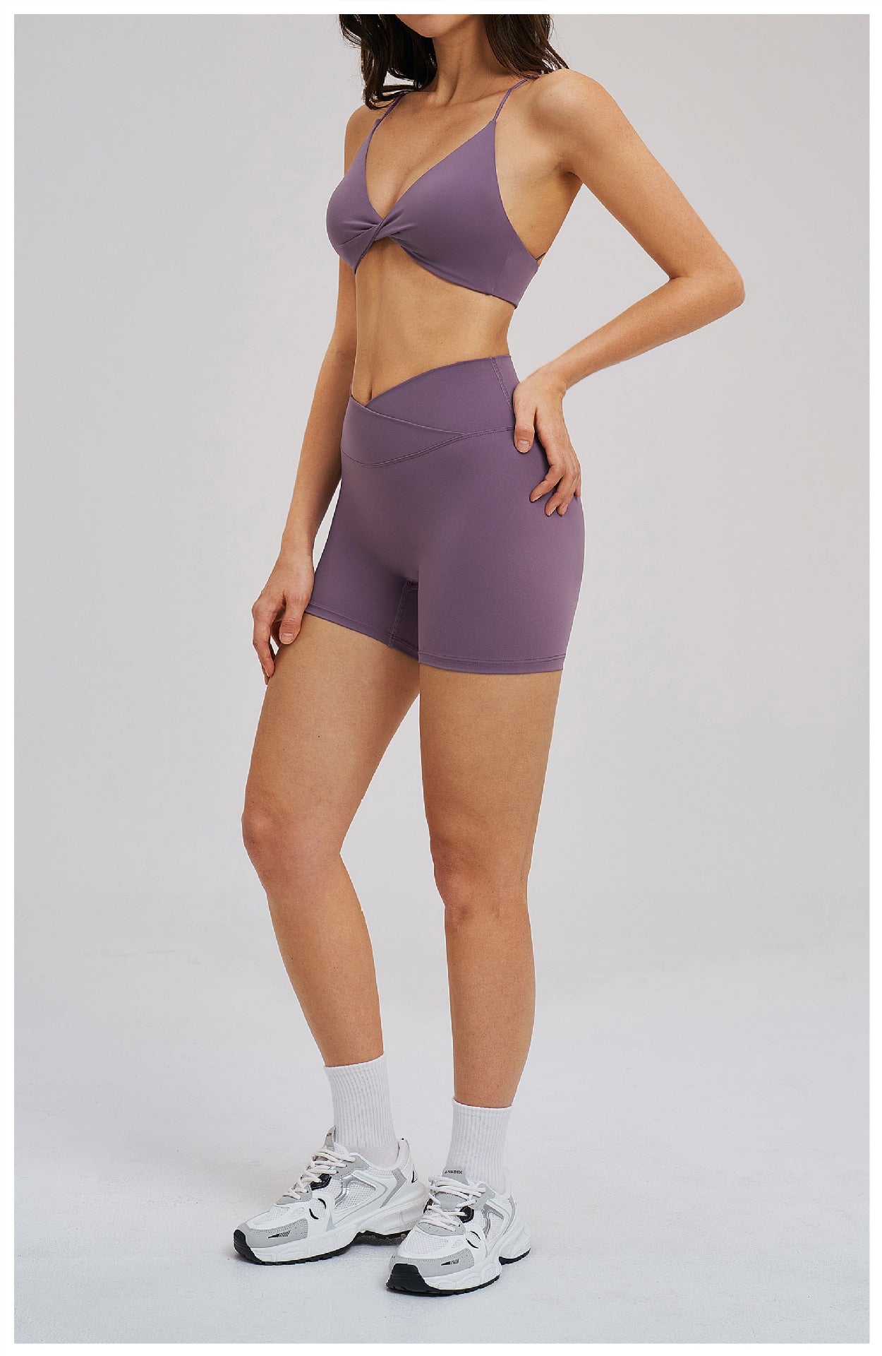 Brushed Yoga Thin Belt Beauty Back Casual Fitness Outdoor Running Exercise Sports Two Piece Sets