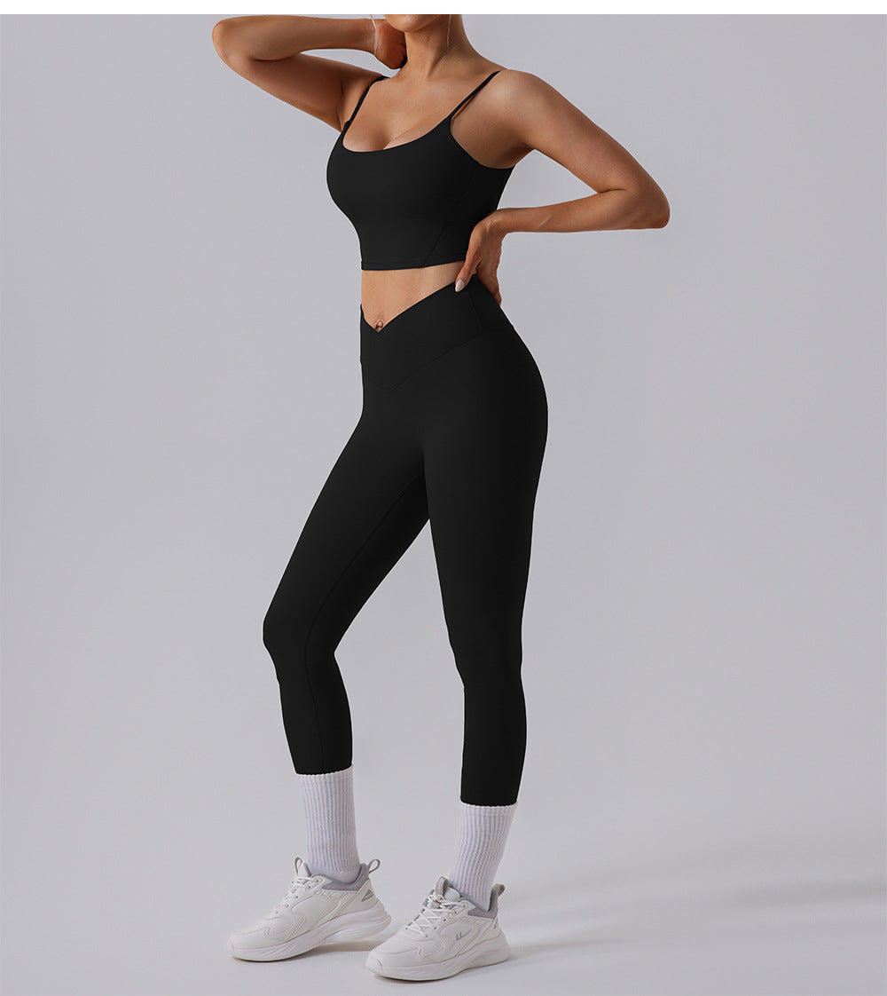 Nude Feel Running Outerwear Elastic High Waist Hip Raise Belly Contracting Fitness Pants Quick Dry Training Sports Skinny Yoga Pants