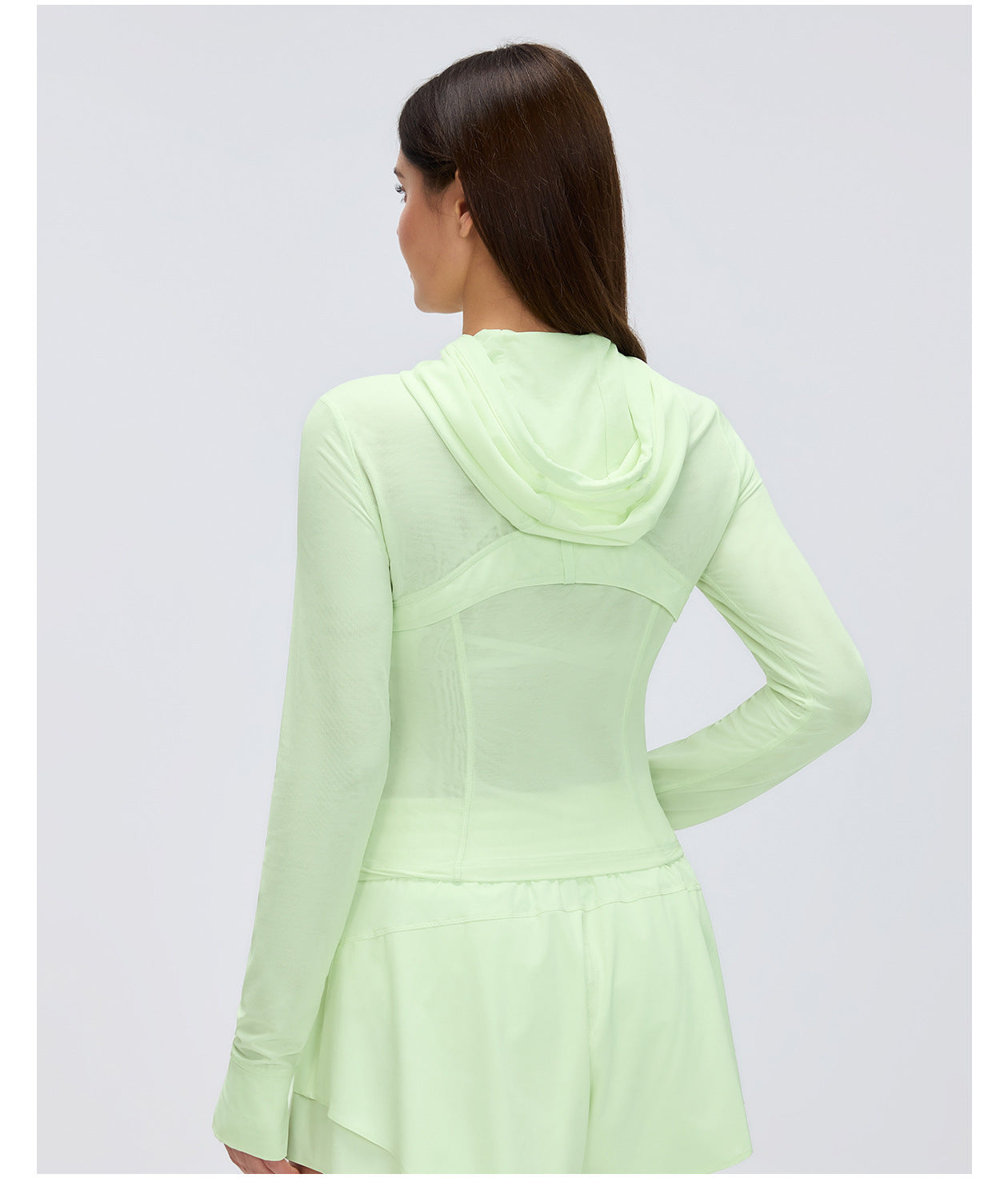 Breathable Mesh Hooded Yoga Jacket Naked Women Sense Slim Fit Slimming Zipper Running Sports Fitness Jacket