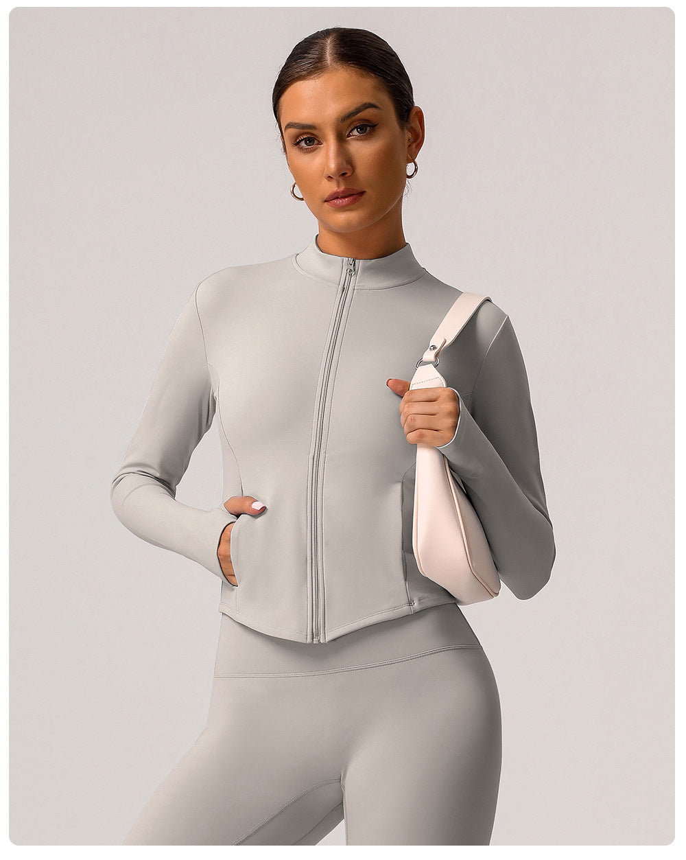 Yoga Clothes Women Autumn Winter Long Sleeve Fleece Padded Coat Fitness Sports Casual Warm Quick Drying Top Slim Coat