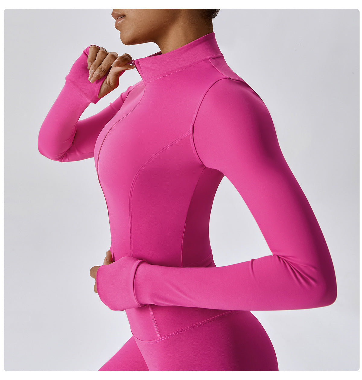 Zipper Outdoor Running Sports Yoga Jacket Slimming Workout Long Sleeve Coat Girls Quick Drying Yoga Clothes