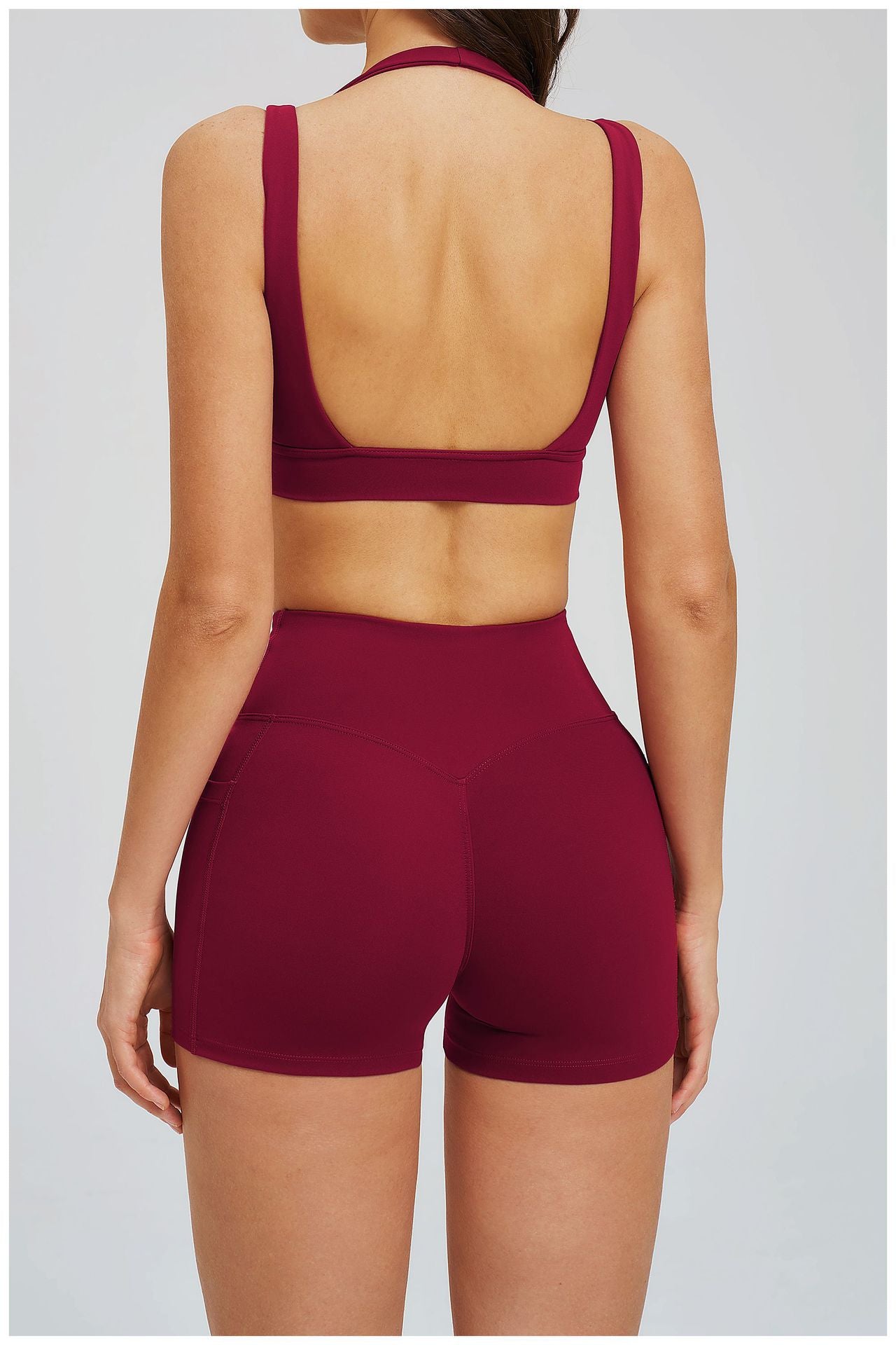 Nude Feel Yoga Bra Generous Beauty Back High Sense Sports Bra Women Running Workout Exercise Underwear