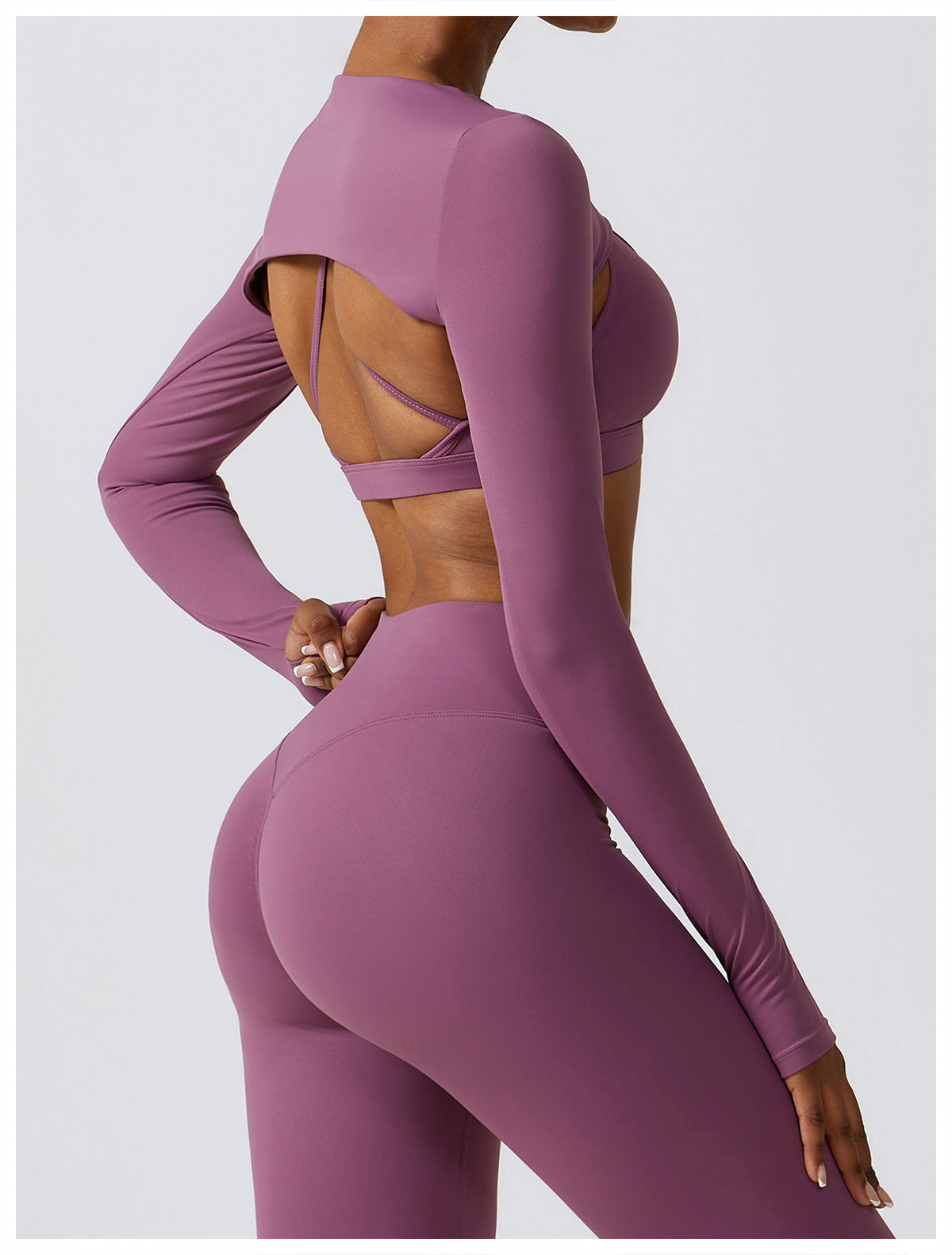 Sollinarry Outer Wear Sports Waistcoat Long Sleeved Shawl Yoga Clothes Nude Feel Workout Clothes Top Running Sports Blouse