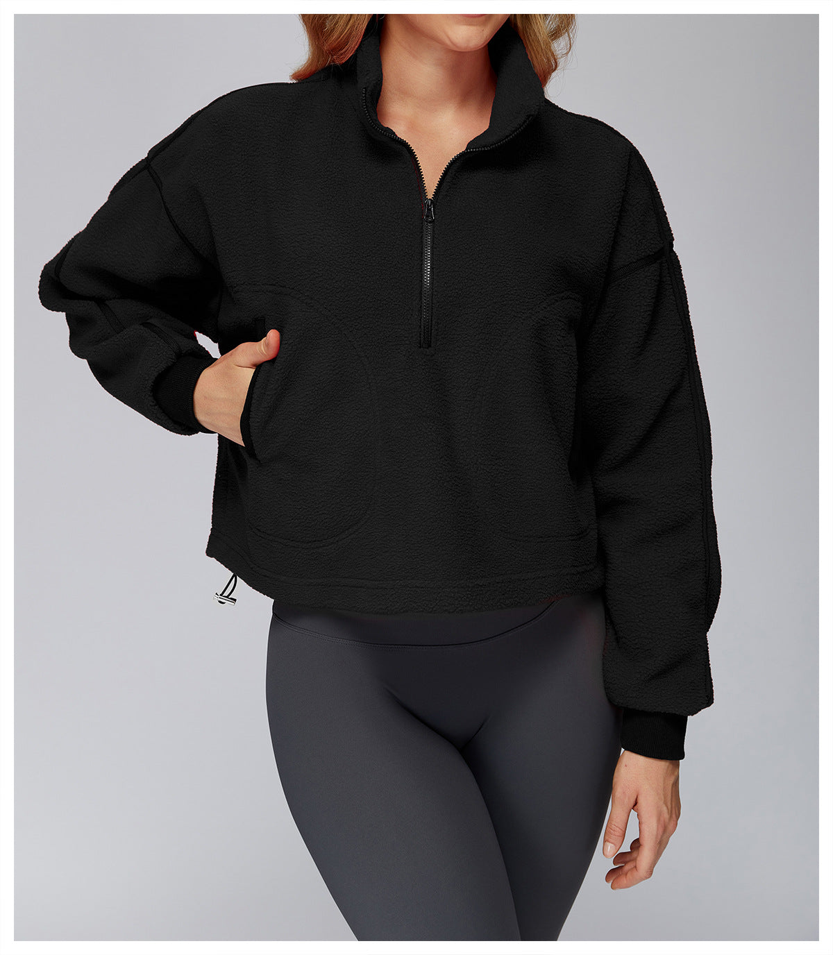 Fall Winter Coat Stand Collar Windproof Warm Polar Fleece Jacket Women Running Velvet Sport Coat