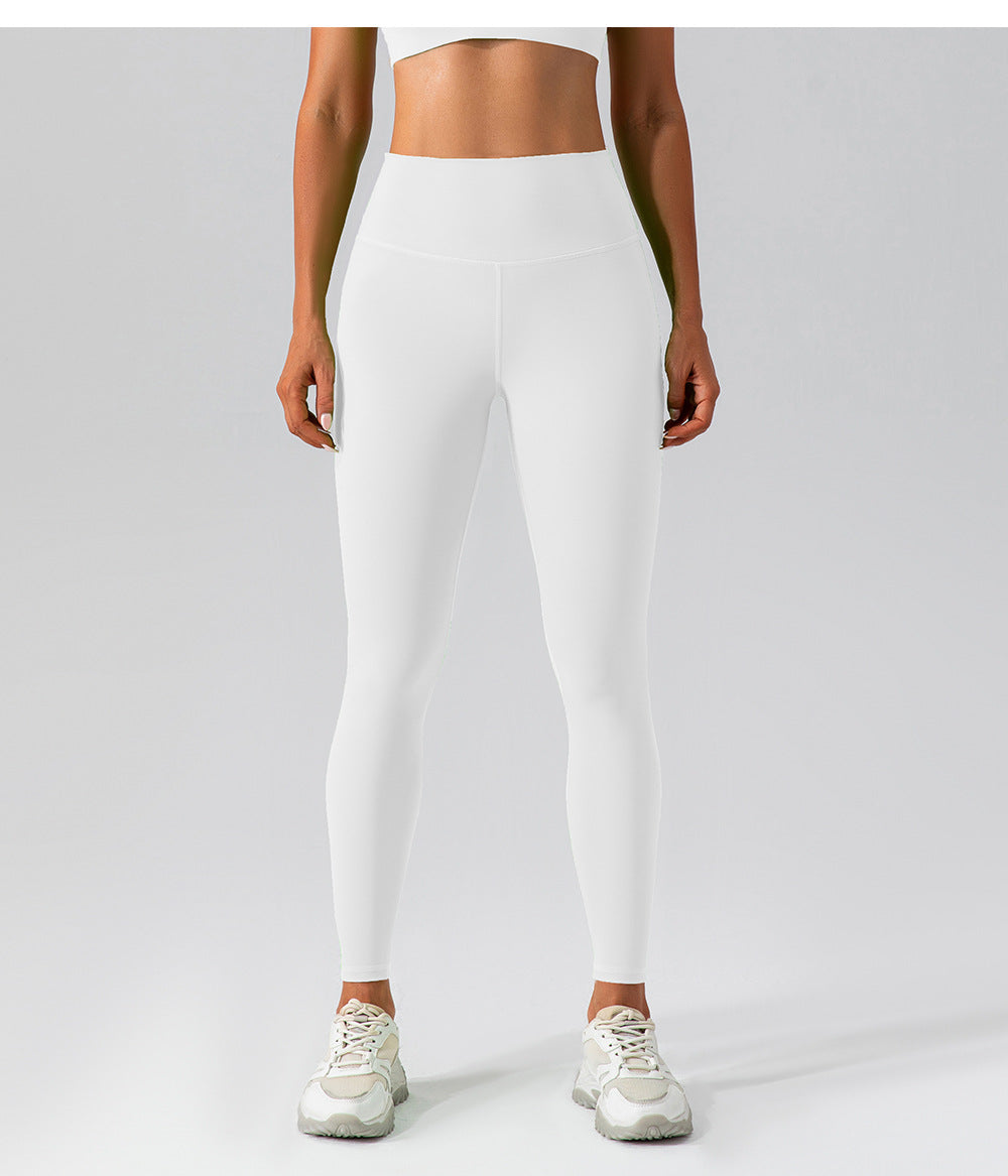 High Waist Hip Lift Seamless Yoga Pants Women Running Tight Sports Leggings Quick Drying Nude Feel Fitness Pants Outer Wear