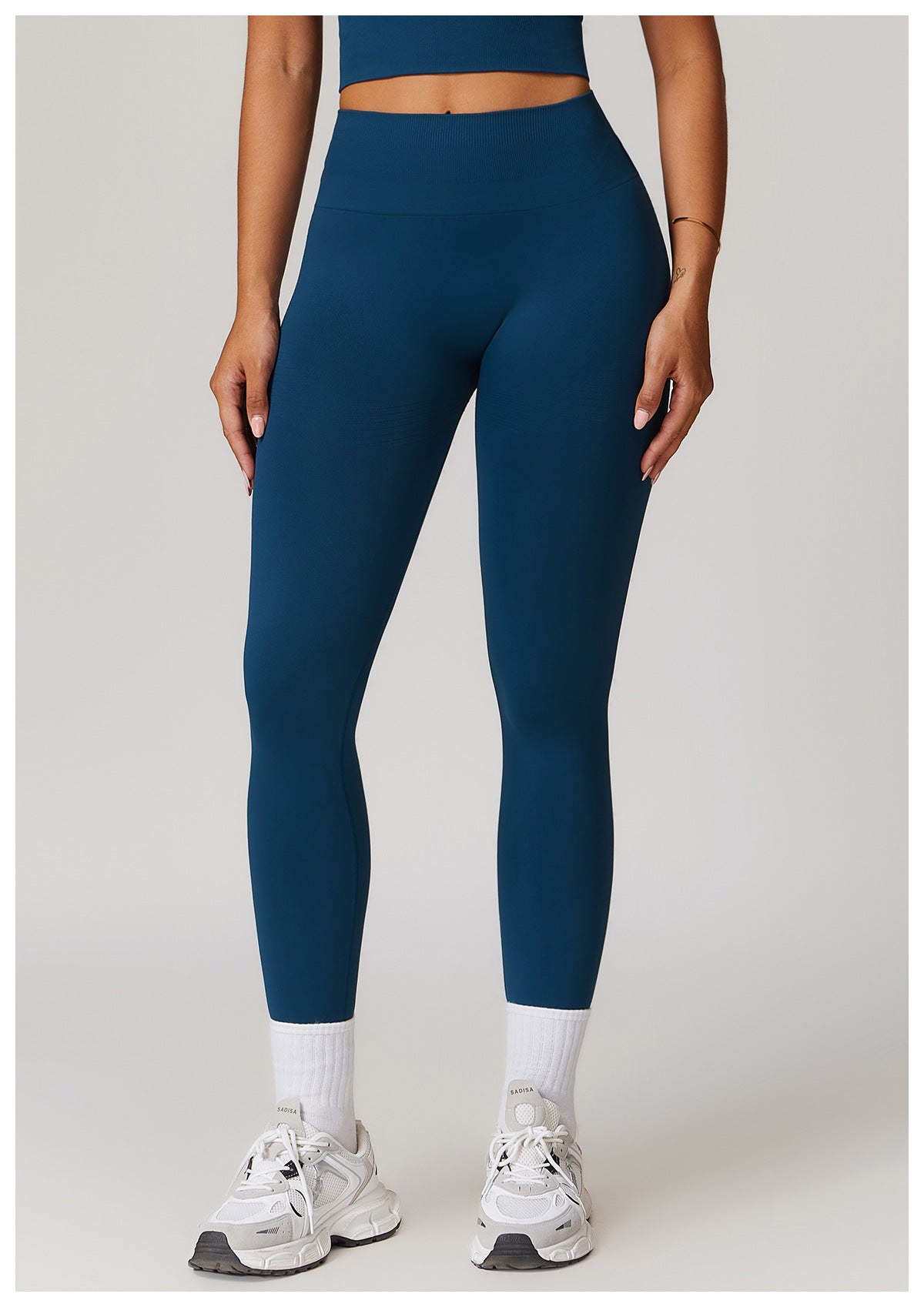 Sollinarry Tight High Waist Hip Raise Yoga Pants Thread Waist Belly Contracting Fitness Pants Women Outer Wear Running Workout Pants