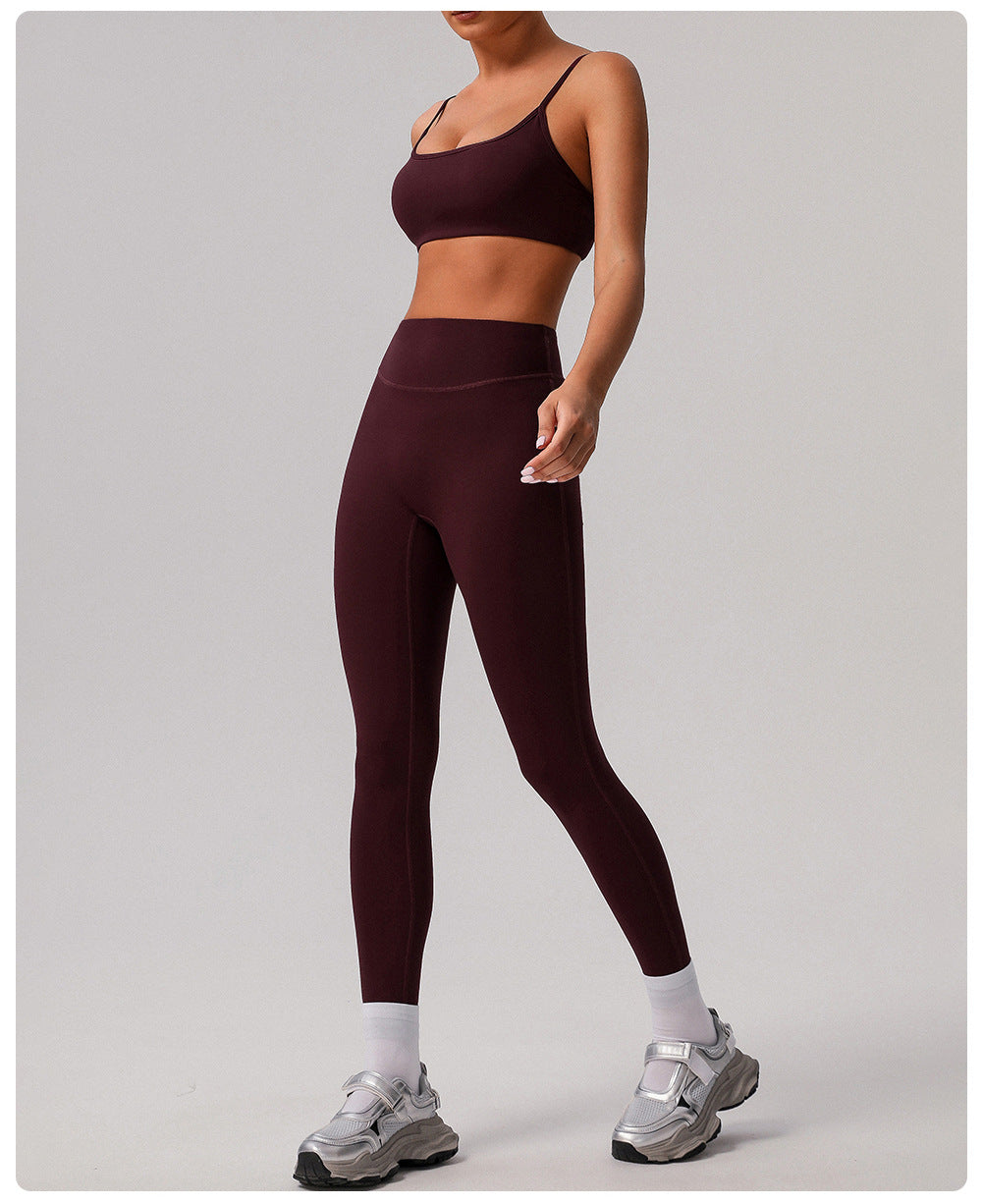 Beauty Back Exercise Underwear Nude Feel Yoga Bra Running Fitness Top Strap Yoga Clothes for Women