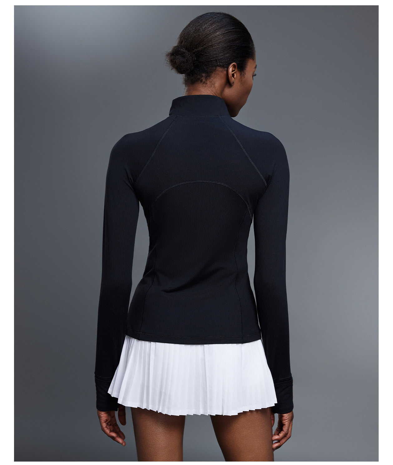 Autumn Half Long Sleeve Zipper Yoga Clothes Stand up Collar Slim Fit Slimming Workout Top Running Sports T shirts