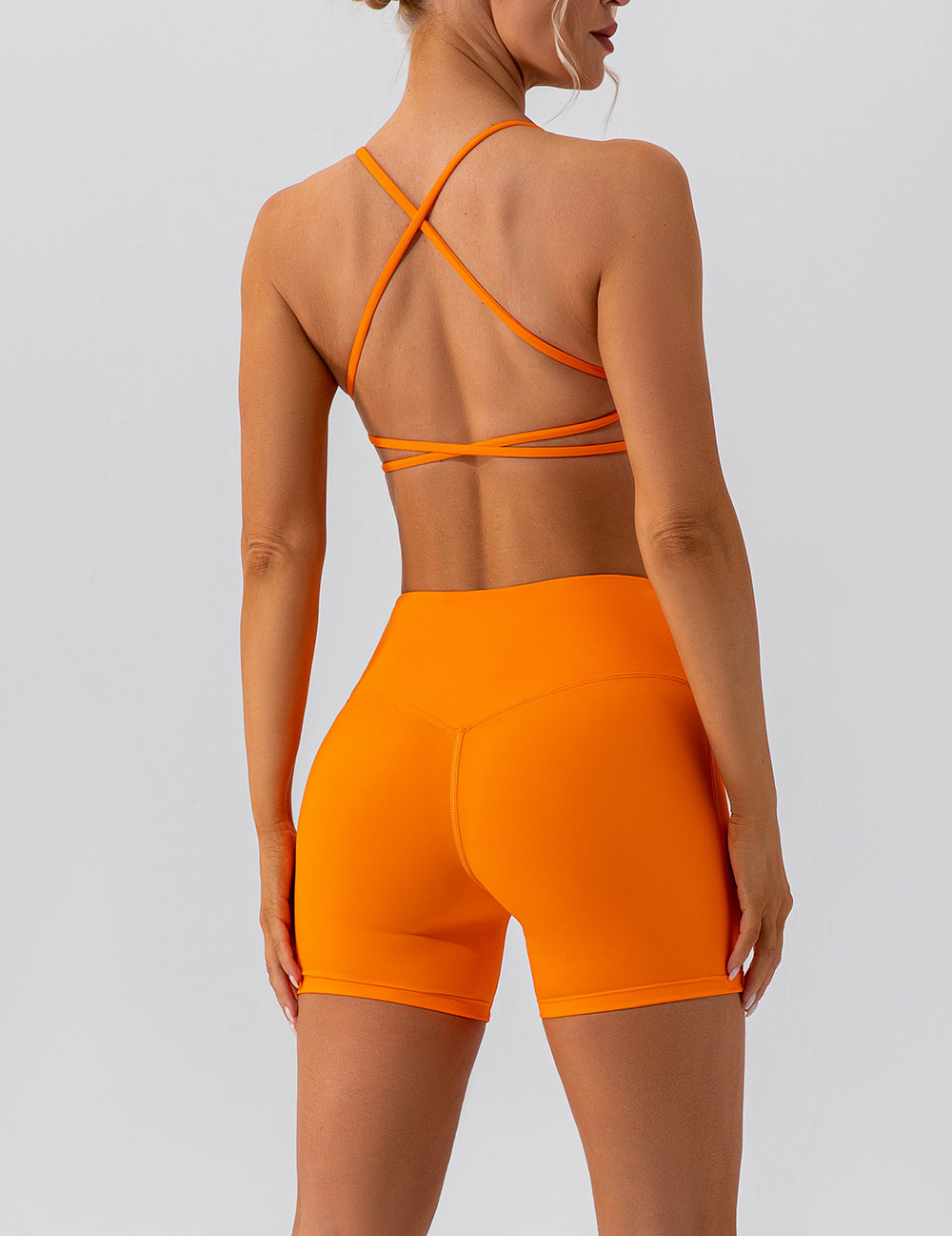 Quick Drying Nude Feel Yoga Shorts Women Hip Lifting Running Workout Shorts Tight High Waist Sports Training Leggings