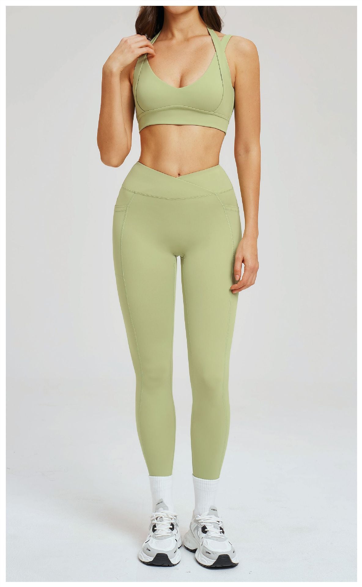 Nude Feel High Grade Yoga Tight Back Yoga Clothes Casual Running Sports Set