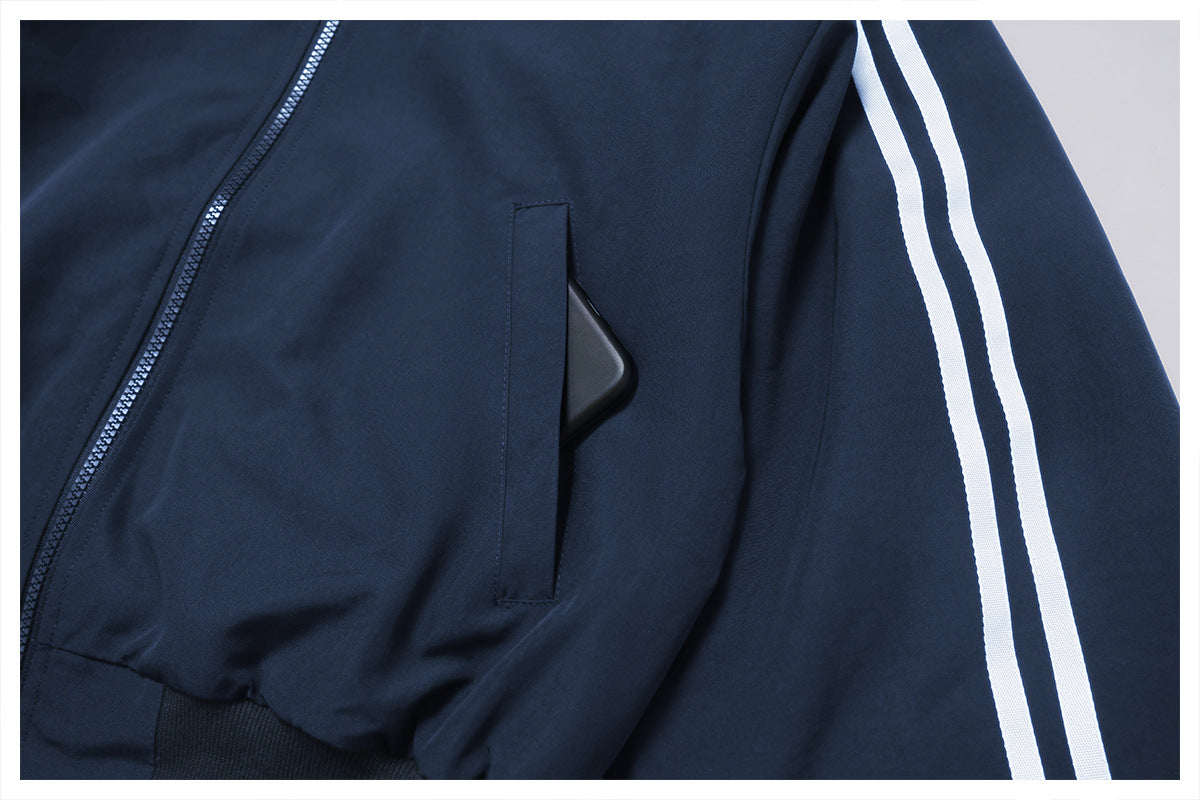 Autumn Winter Loose Cotton Coat Coat Pocket Zipper Thermal Sports Coat Outdoor Mountaineering Running Top