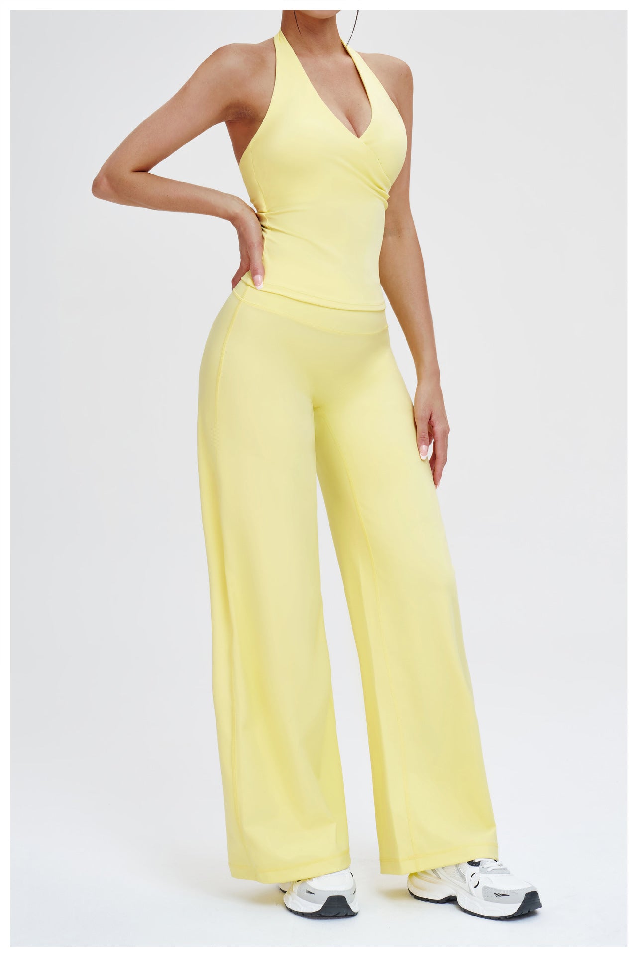 Women Slimming Trousers Loose Wide Leg Casual Trousers Outdoor Running Sports Wide Leg Pants