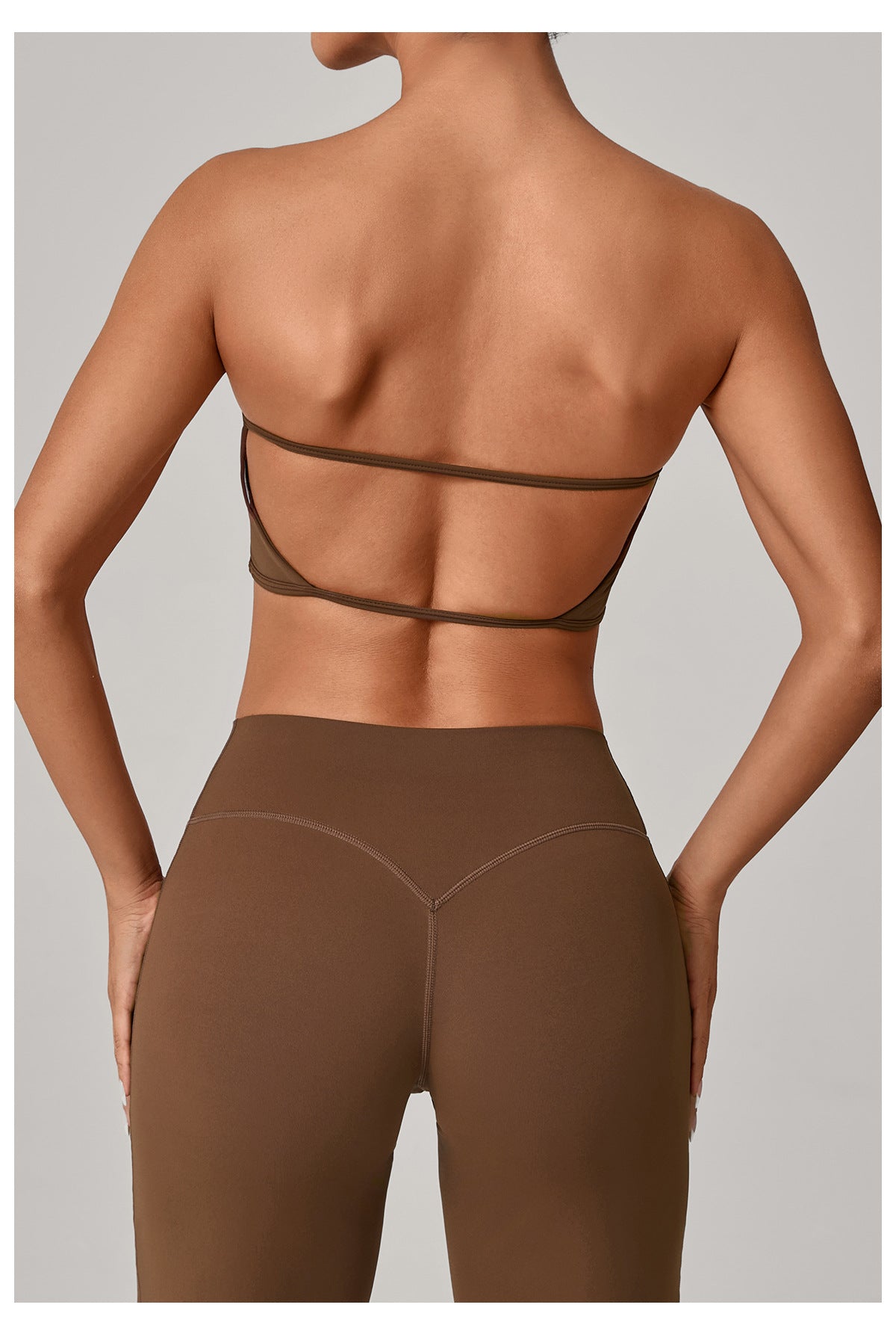 Anti Exposure Tube Top Underwear Base Workout Top Skinny Yoga Clothes One Piece Nude Feel Sports Underwear