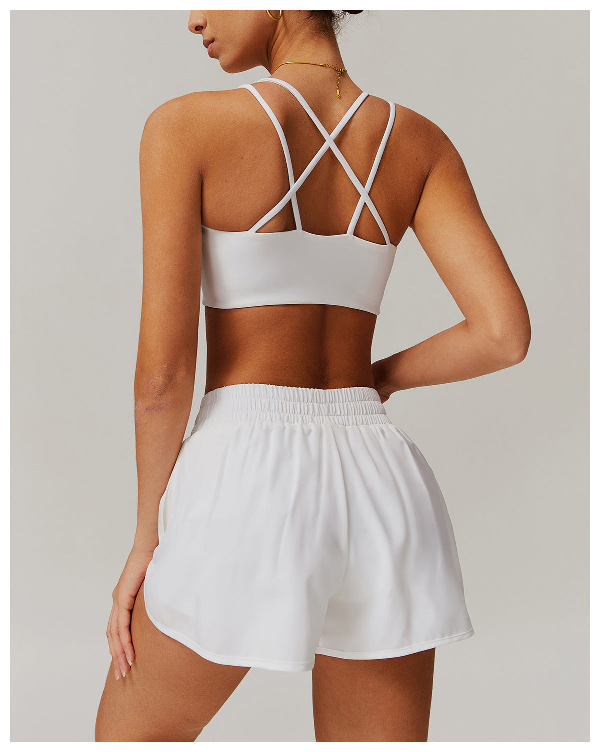 Sollinarry Cross Beauty Back Yoga Bra Sports Nude Feel Outer Wear Underwear Outdoor Running Fitness Sports Vest