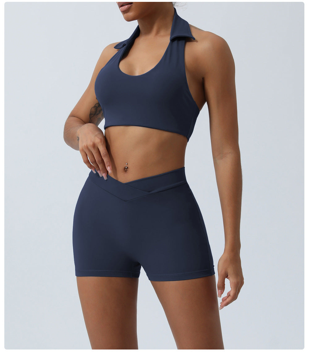 Yoga Clothes Suit Beauty Back Hip Lifting Yoga Trousers Sports Fitness Clothes Suit Women