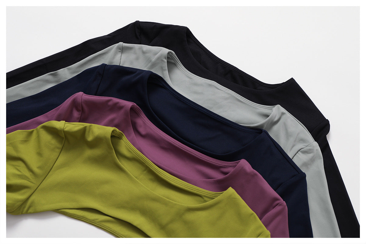 Sollinarry Outer Wear Sports Waistcoat Long Sleeved Shawl Yoga Clothes Nude Feel Workout Clothes Top Running Sports Blouse