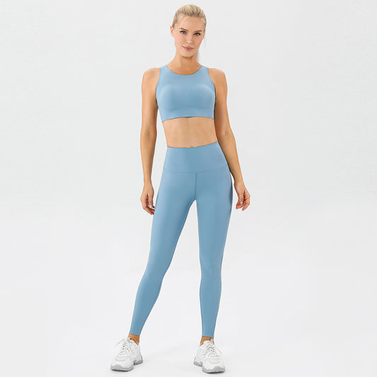 Nude Feel Seamless Fit Yoga Pants High Waist Tight Hip Raise Fitness Pants Quick Drying Running Exercise Pants