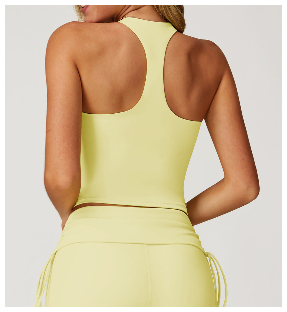 Sollinarry Nude Feel Yoga Vest H Shaped Beauty Back Quick-Drying Workout Top Outdoor Running Exercise Underwear