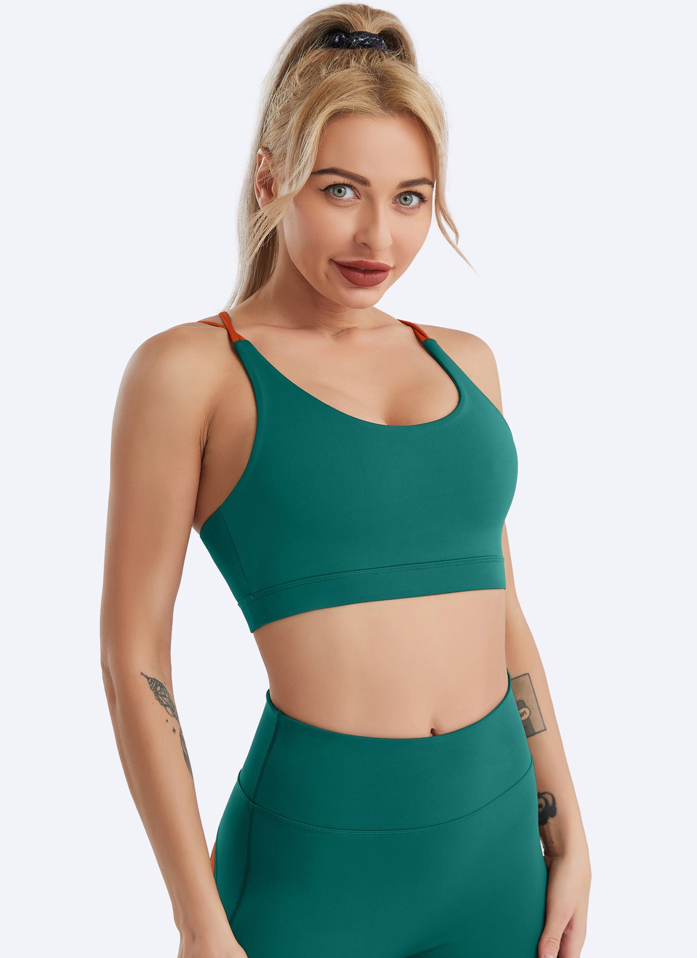 Yoga Clothes Women Sexy Beauty Back Workout Bra Wireless Shockproof Push up Running Exercise Underwear
