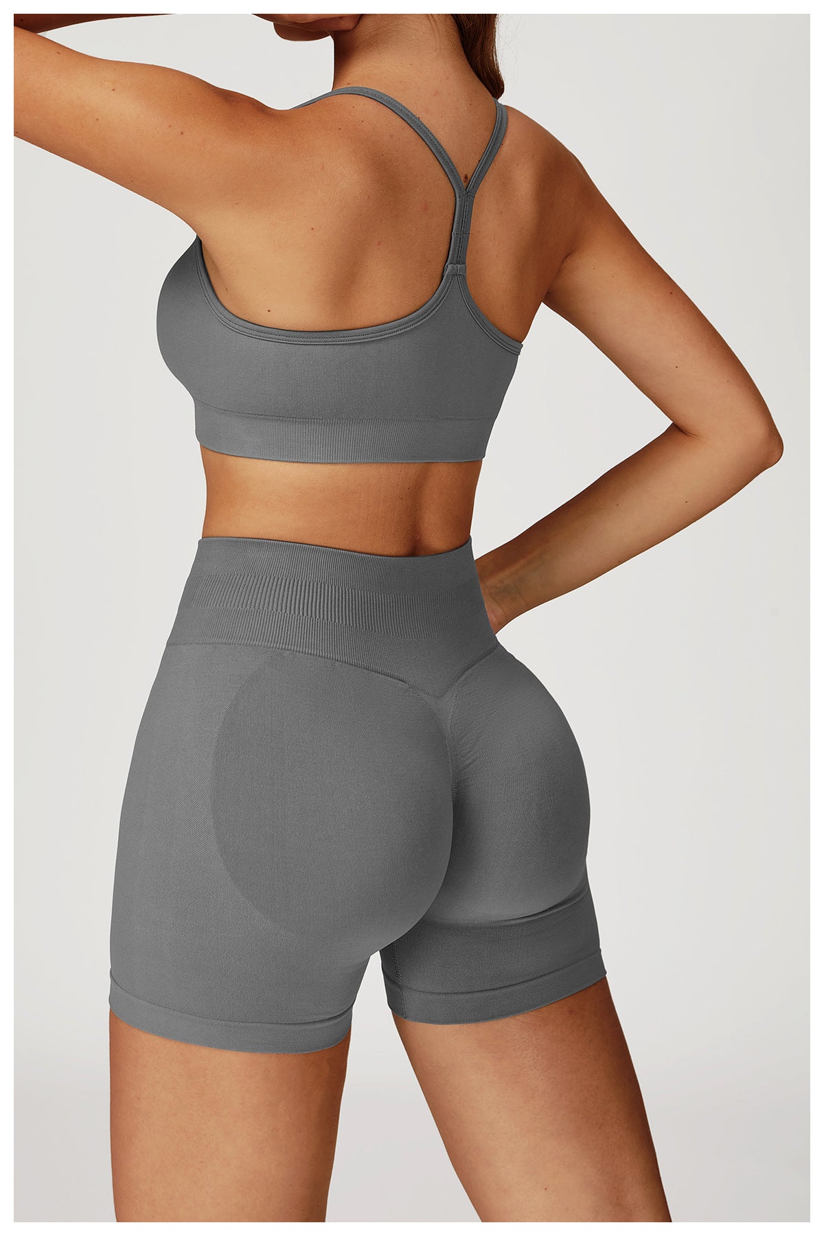 Seamless Yoga Shorts Women Summer High Waist Skinny Hip Raise Outdoor Sports Running Fitness