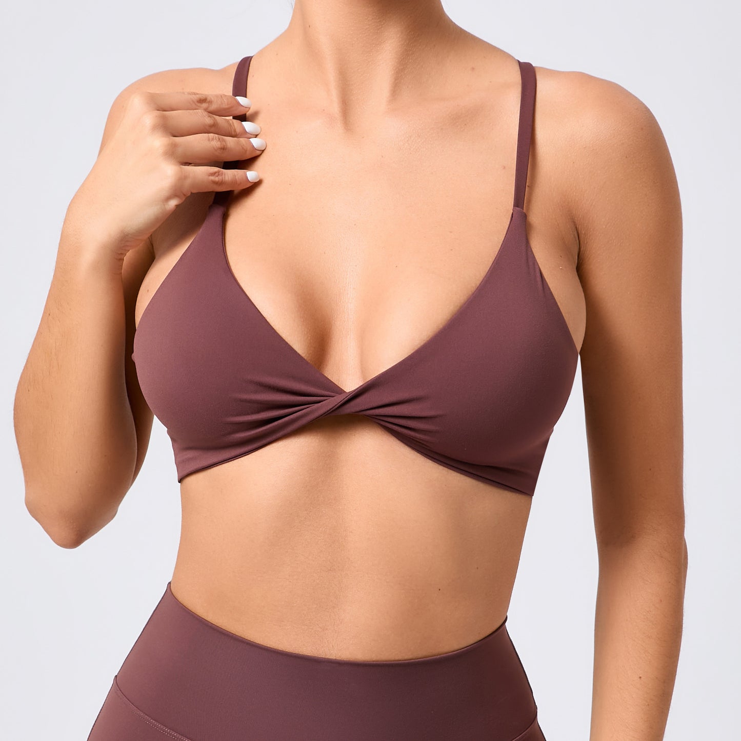 Nude Feel Adjustable Shoulder Strap Yoga Bra Beauty Back Exercise Underwear Quick-Drying Running Fitness Clothes