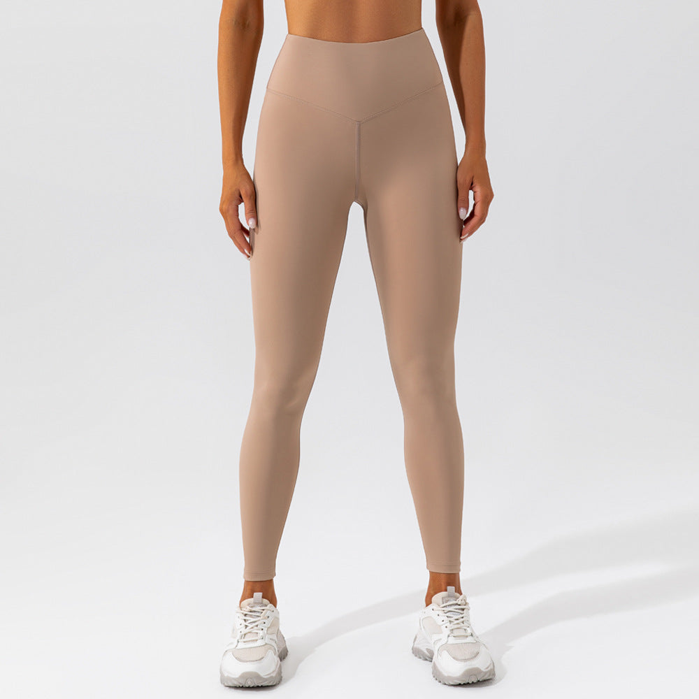 Spring Summer Nude Feel Yoga Pants Women Breathable Quick Drying Fitness Pants Hip Lifting Running Training Tight Sports Pants