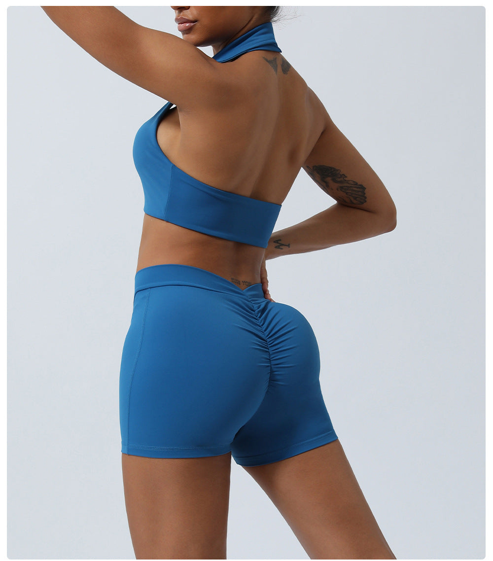 Yoga Clothes Suit Beauty Back Hip Lifting Yoga Trousers Sports Fitness Clothes Suit Women