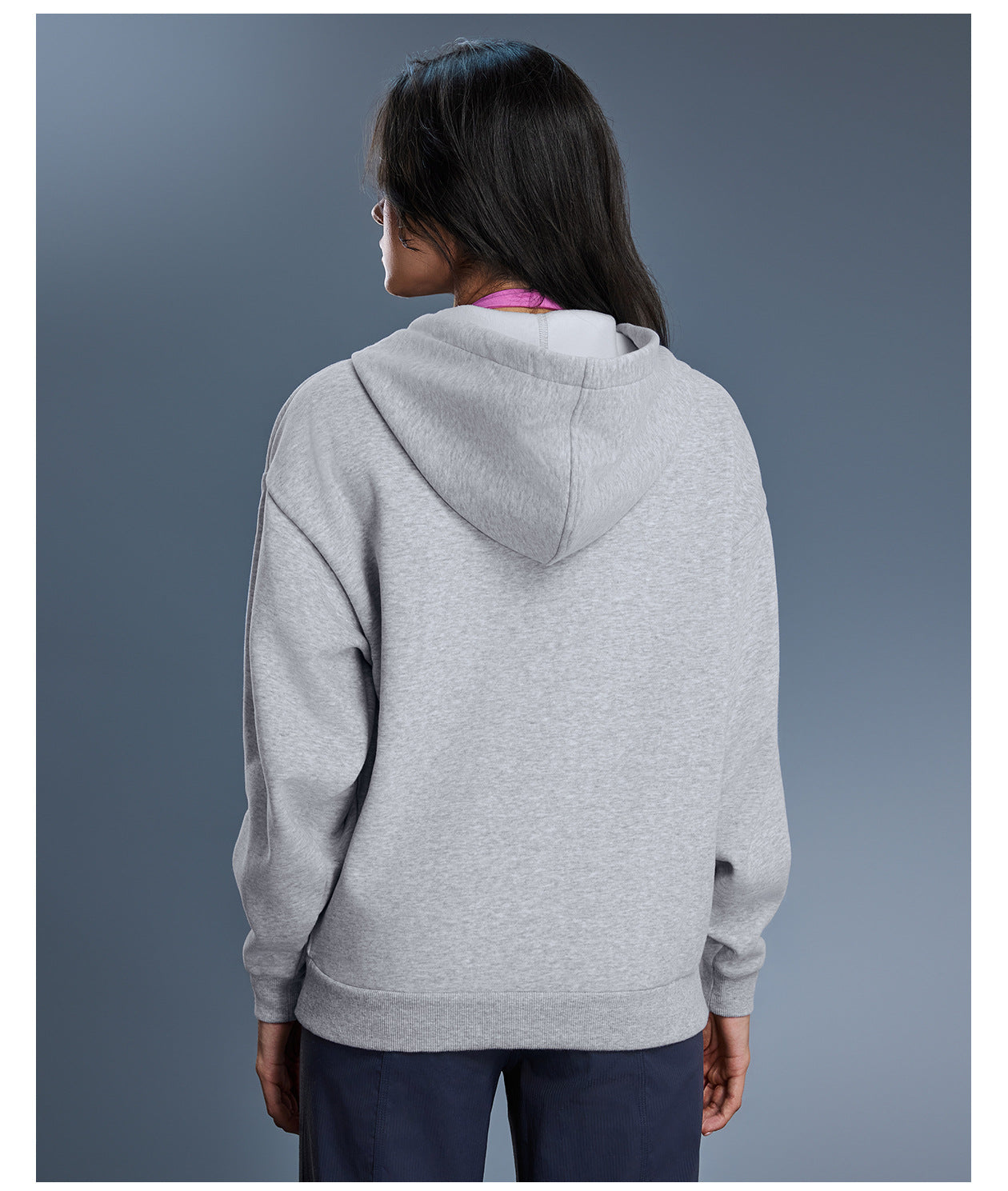 Autumn Winter Hooded Sweatshirt Women Windproof Warm Loose Slimming Casual Zipper Cardigan Outerwear