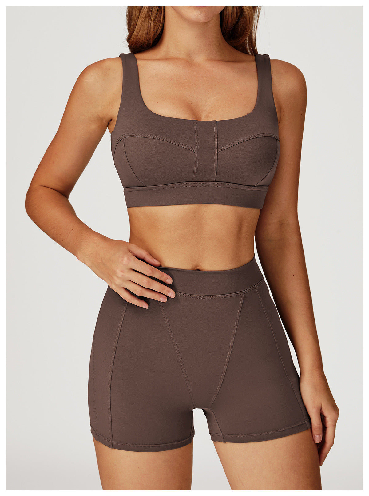 Nude Feel Yoga Bra Hollow Out Cutout Back Shaping Shockproof Sports Underwear Outdoor Running Workout Yoga Bra