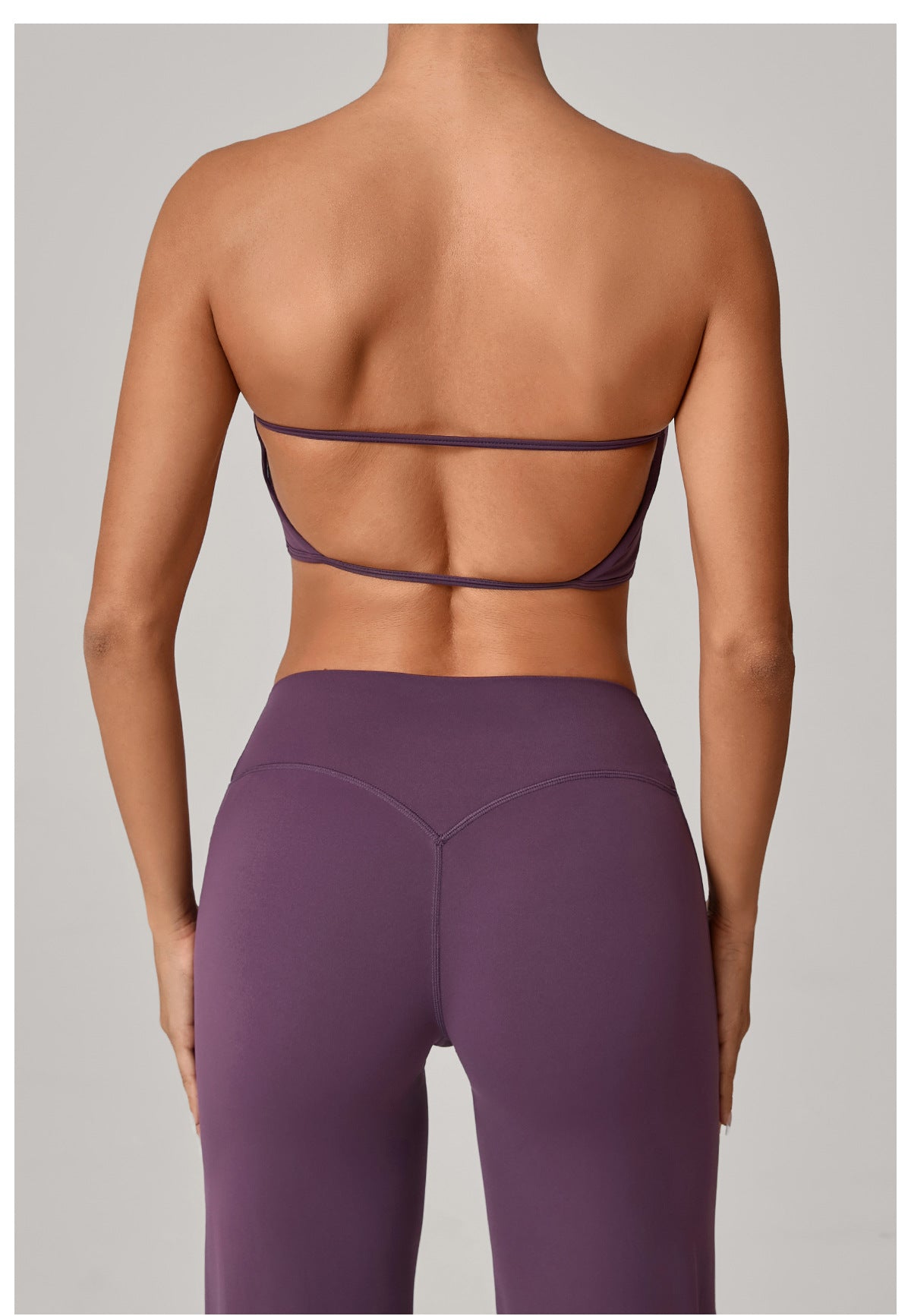 Anti Exposure Tube Top Underwear Base Workout Top Skinny Yoga Clothes One Piece Nude Feel Sports Underwear