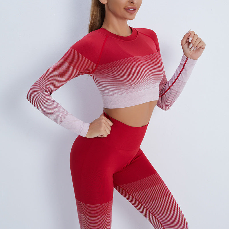 Dark red with long sleeves