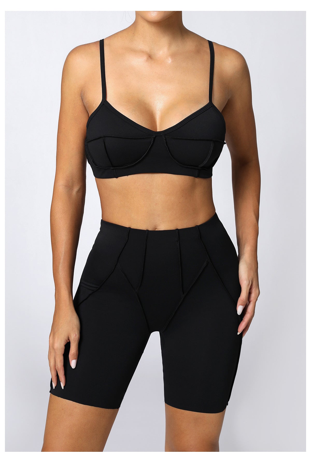 Tight Brushed Yoga Quick Drying Workout Clothes Summer Running Sports Set