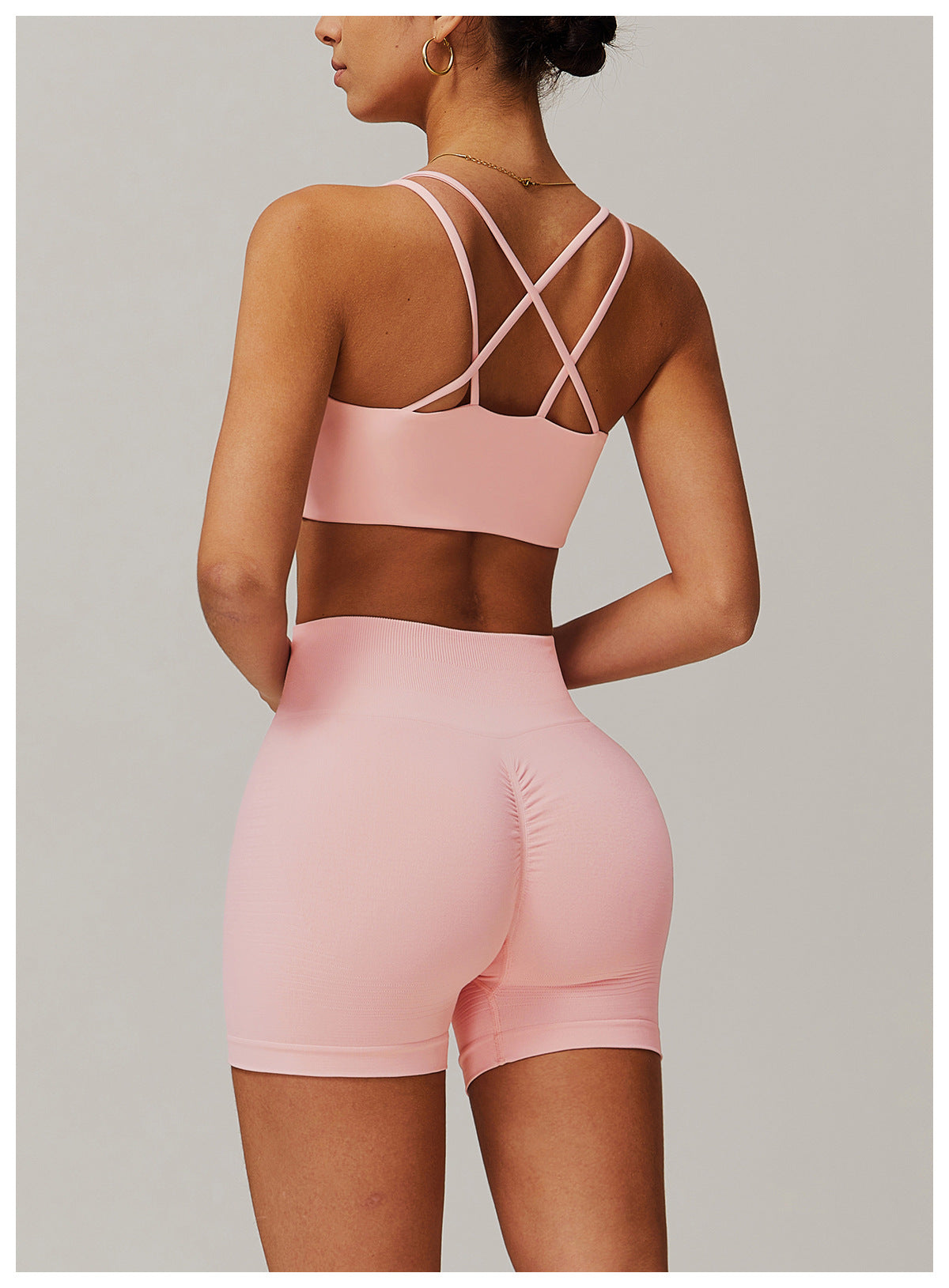 Sollinarry Cross Beauty Back Yoga Bra Sports Nude Feel Outer Wear Underwear Outdoor Running Fitness Sports Vest