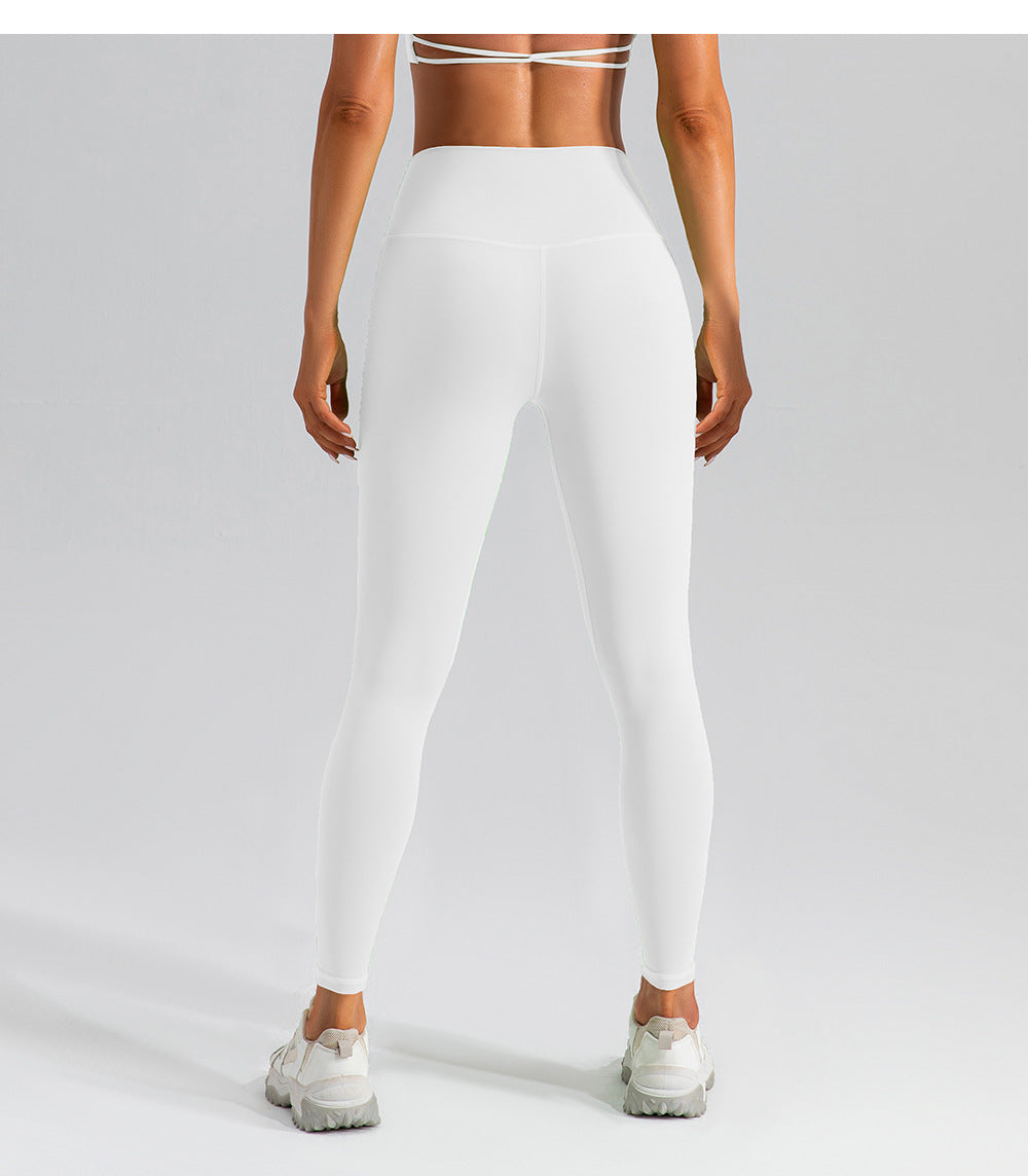 High Waist Hip Lift Seamless Yoga Pants Women Running Tight Sports Leggings Quick Drying Nude Feel Fitness Pants Outer Wear
