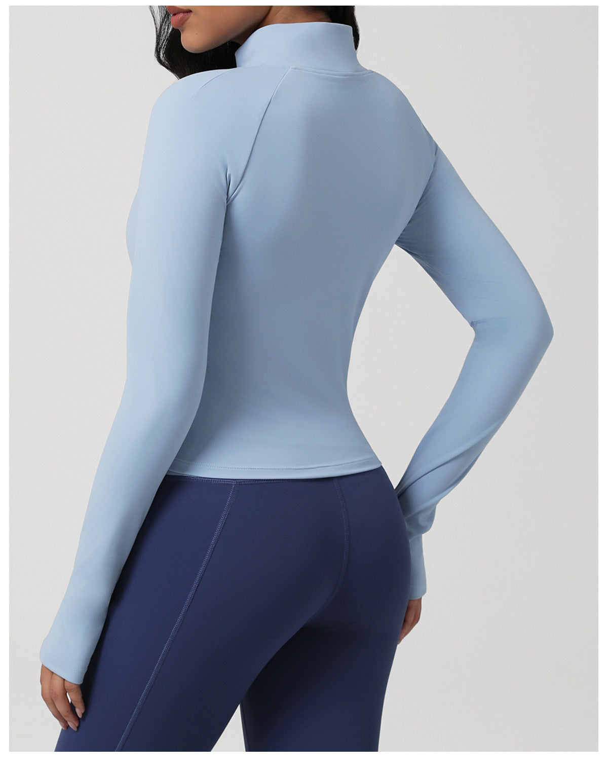 Autumn Winter Yoga Clothes Pilates Training Workout Top Morning Running Quick Drying Sports Contrast Color Long Sleeves Coat