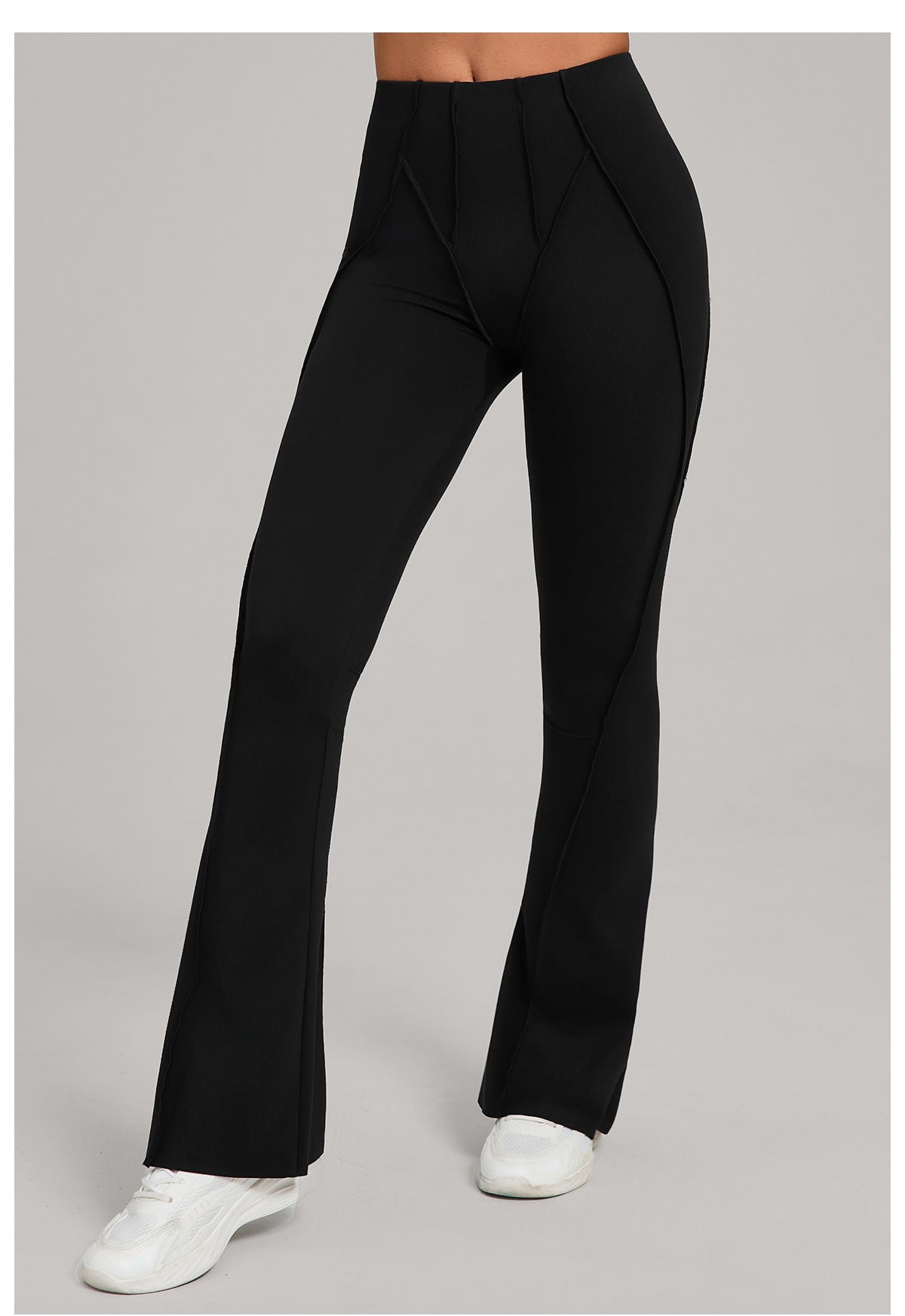 Wide Leg Tight Brushed Hip Lifting Yoga Bell Bottom Pants Dance High Waist Bootcut Casual Sports Pants