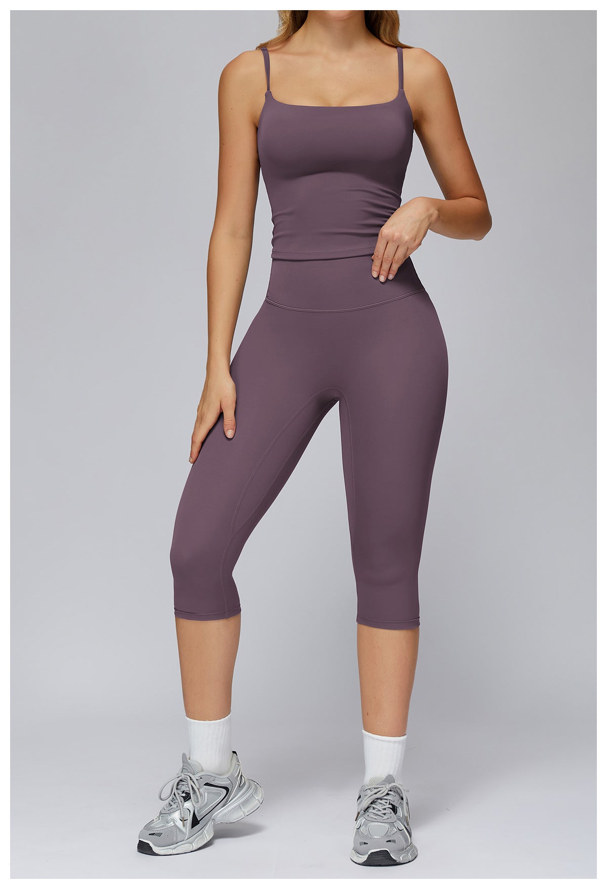 Arrival Brushed Yoga Knee Length Pants High Waist Quick Drying Skinny Slimming Middle Pants Running Outdoors Workout Clothes for Women