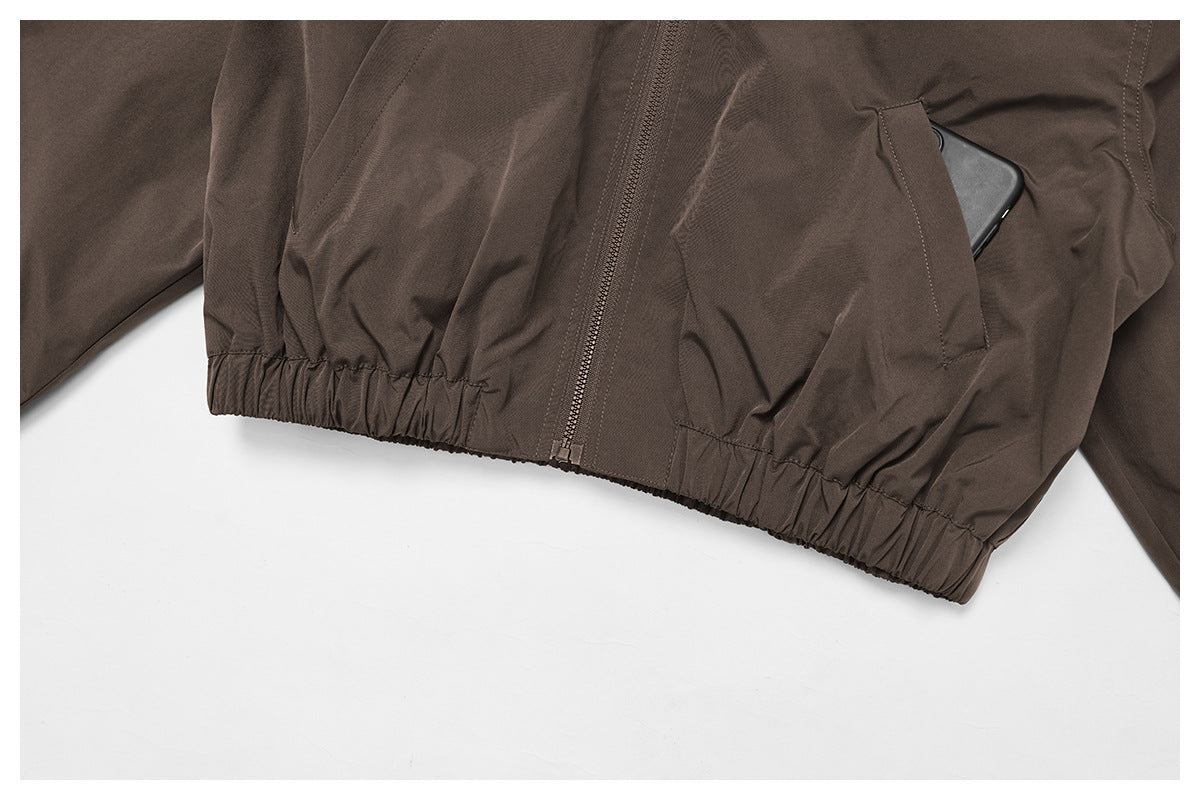 Autumn Winter Baggy Coat Zipper Windproof Warm Sports Jacket Outdoor Mountaineering Running Coat