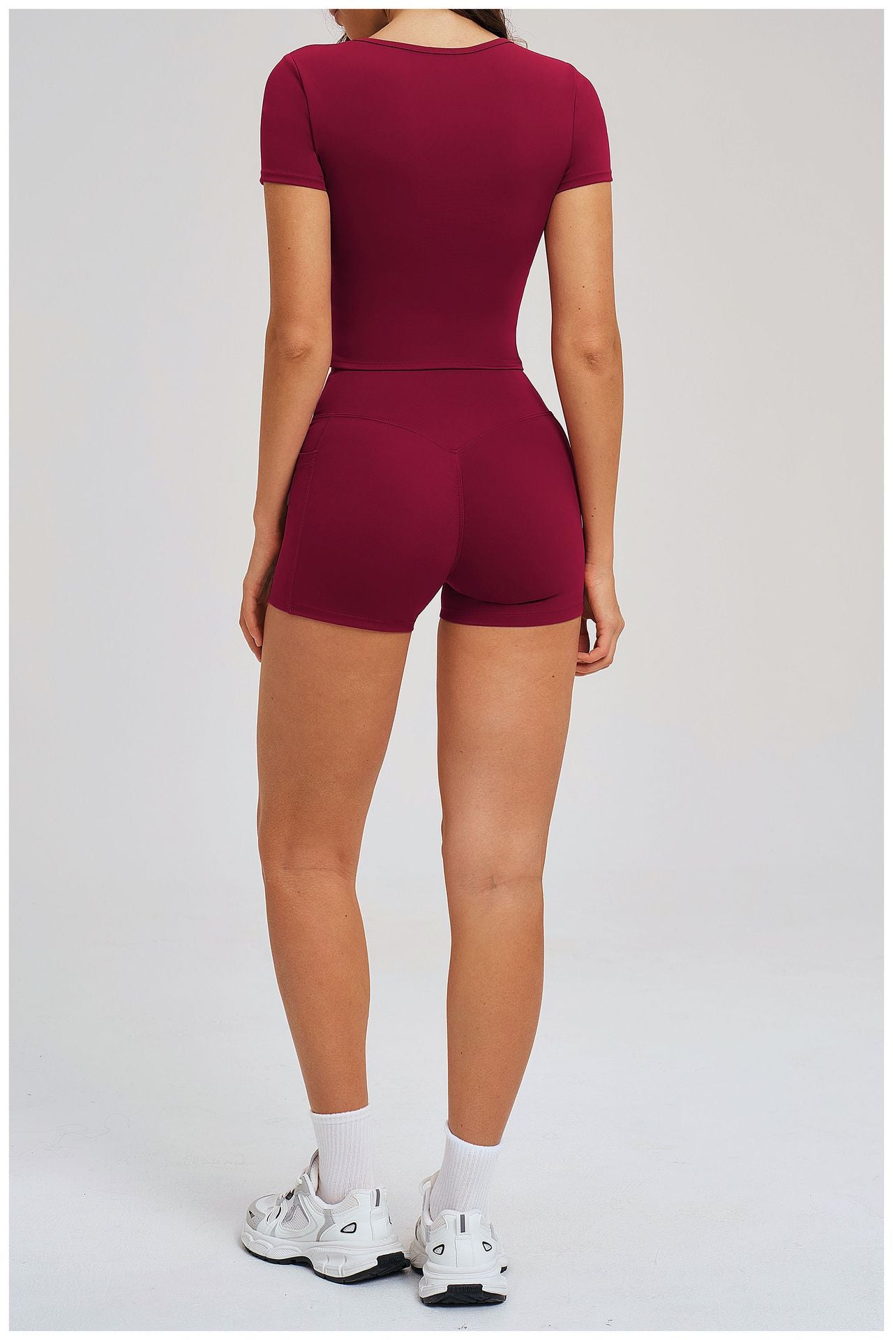 Spring Nude Feel Sports Skinny Casual Yoga Outdoor Running Sports Set