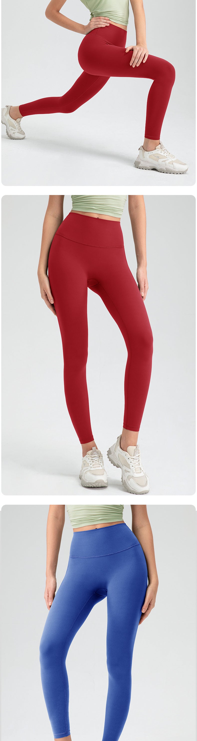 Breathing Series Women High Waist Yoga Pants Nude Feel Skinny Hip Raise No Embarrassment Line Running Sports Ninth Pants