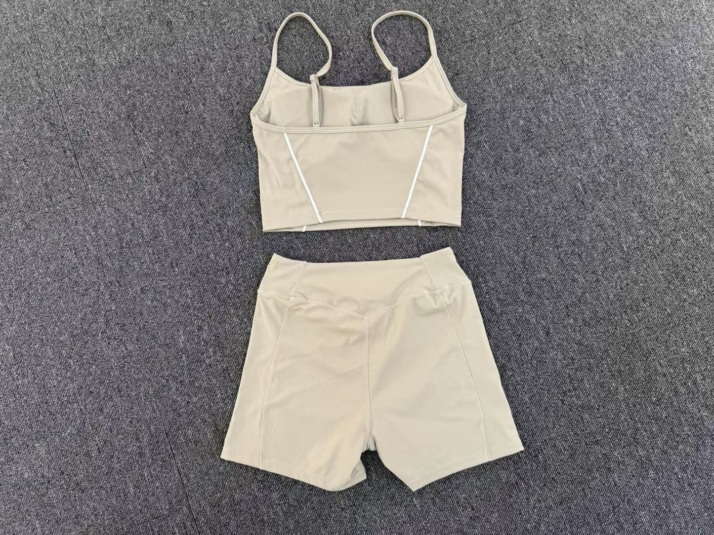 Nude Feel Tight Back Yoga Belly Contracting Hip Lifting Outdoor Running Sports Set