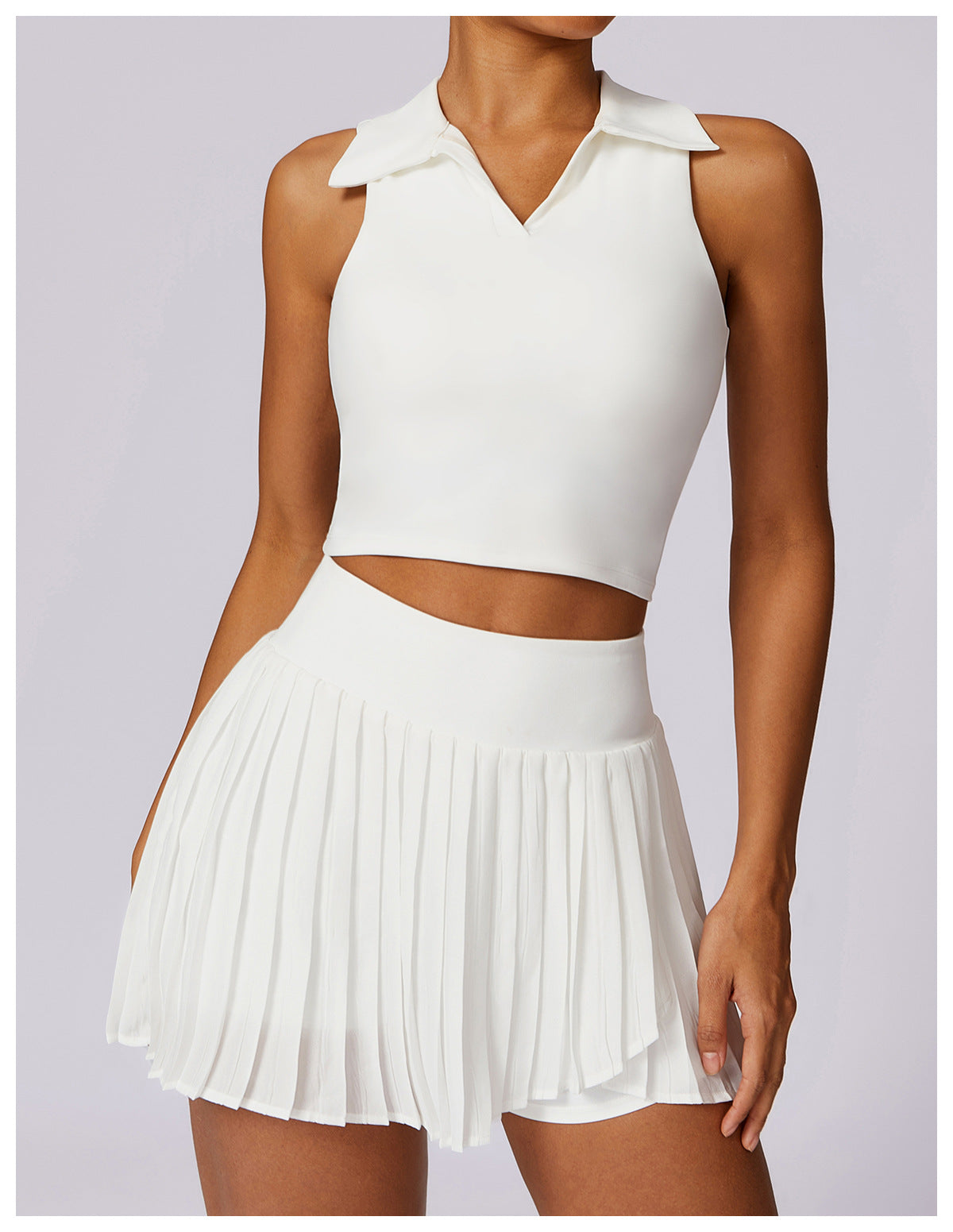 Sollinarry Nude Feel Tight Sports Vest Women Running Tennis Workout Clothes Top Polo Collared Sweatshirt Women